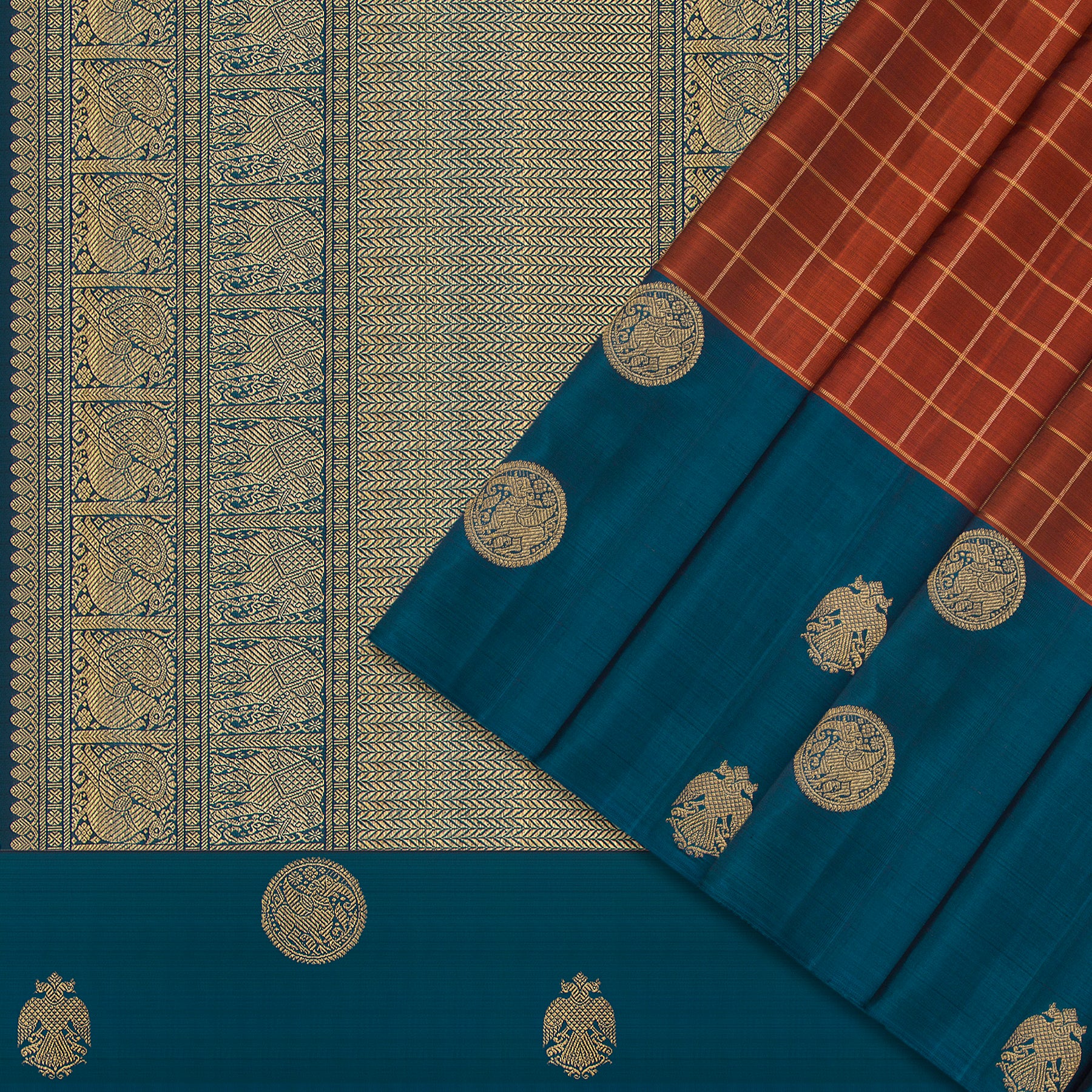 Kanakavalli Kanjivaram Silk Sari 24-595-HS001-03566 - Cover View