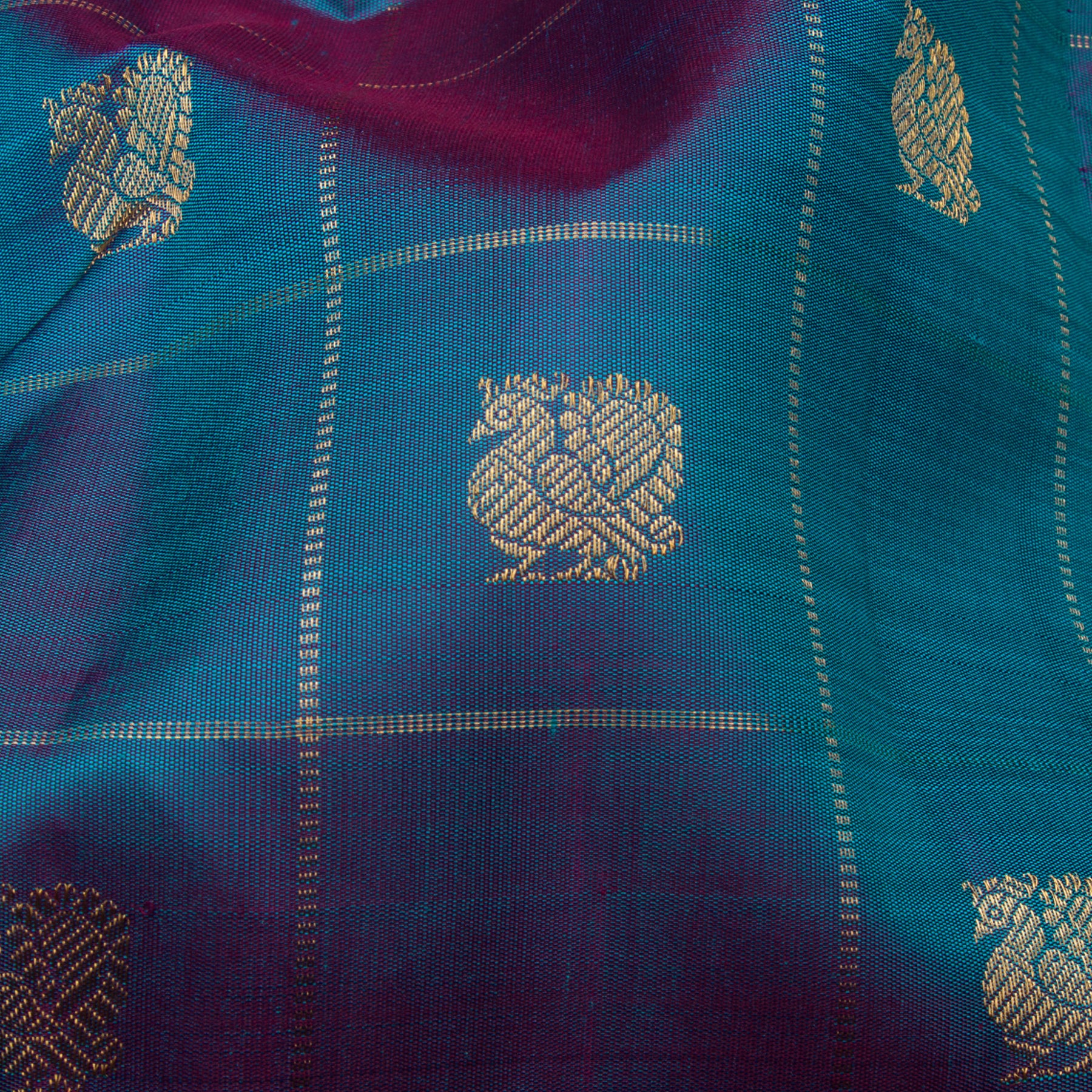 Kanakavalli Kanjivaram Silk Sari 24-595-HS001-03884 - Fabric View