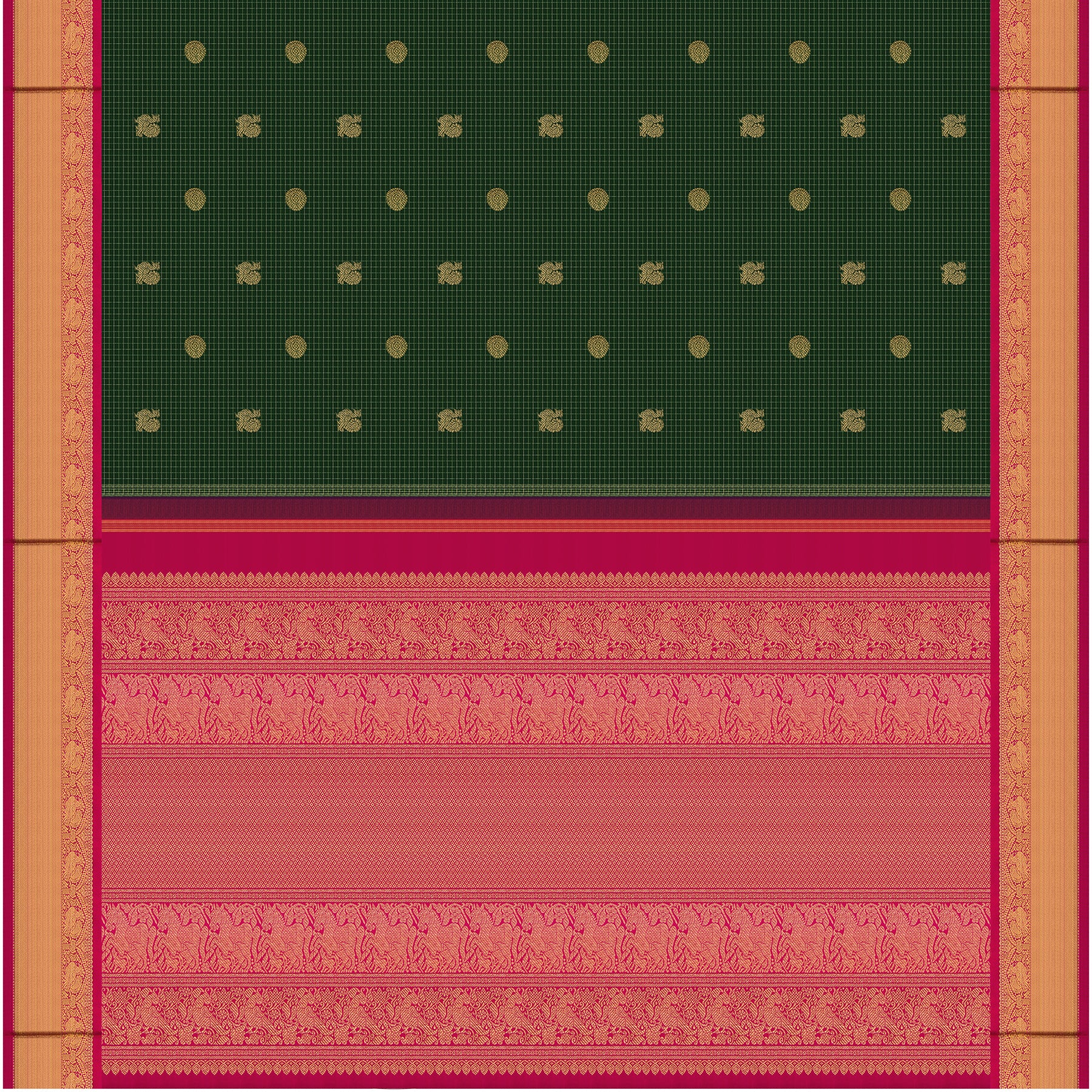 Kanakavalli Kanjivaram Silk Sari 24-595-HS001-03945 - Full View