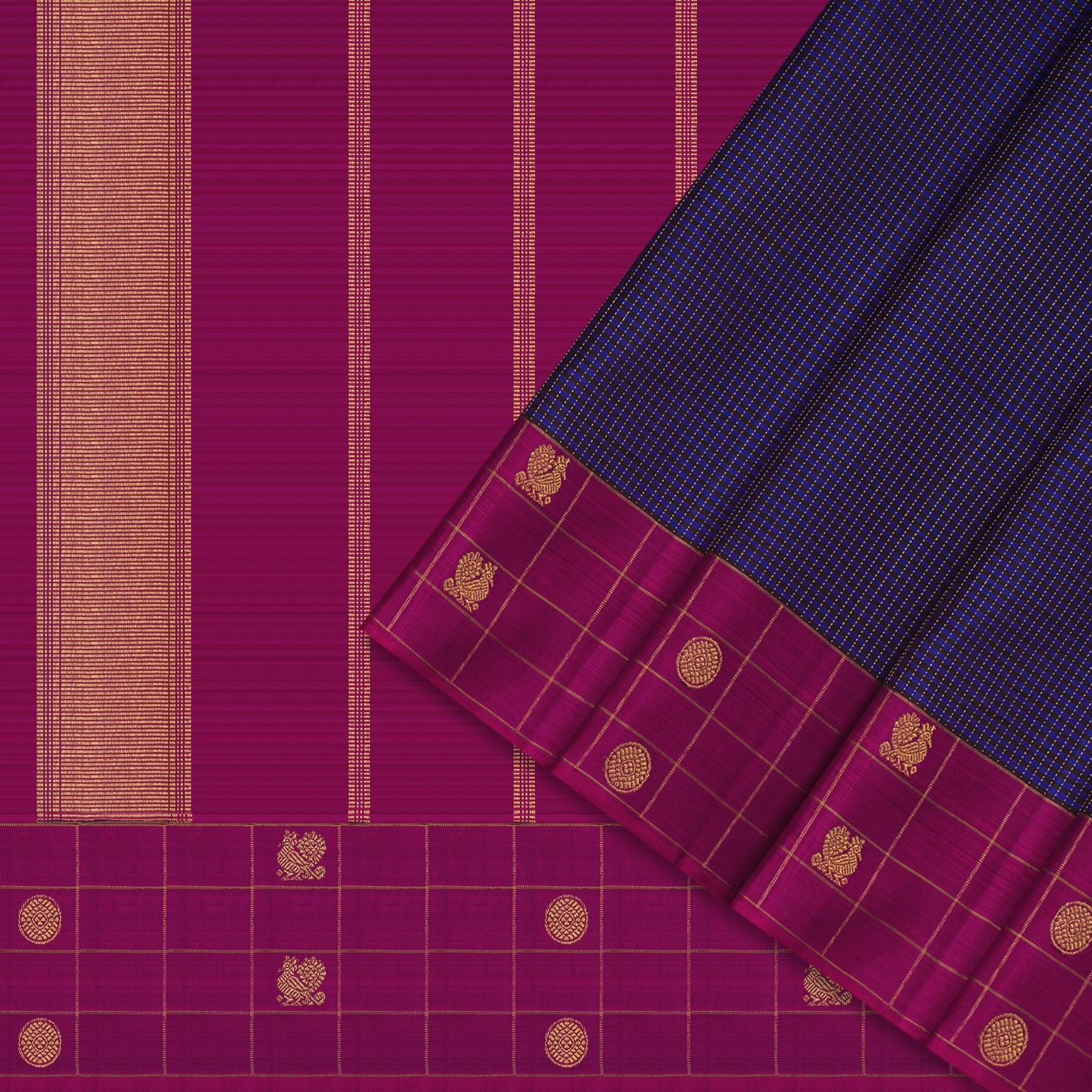 Kanakavalli Kanjivaram Silk Sari 24-595-HS001-07056 - Cover View