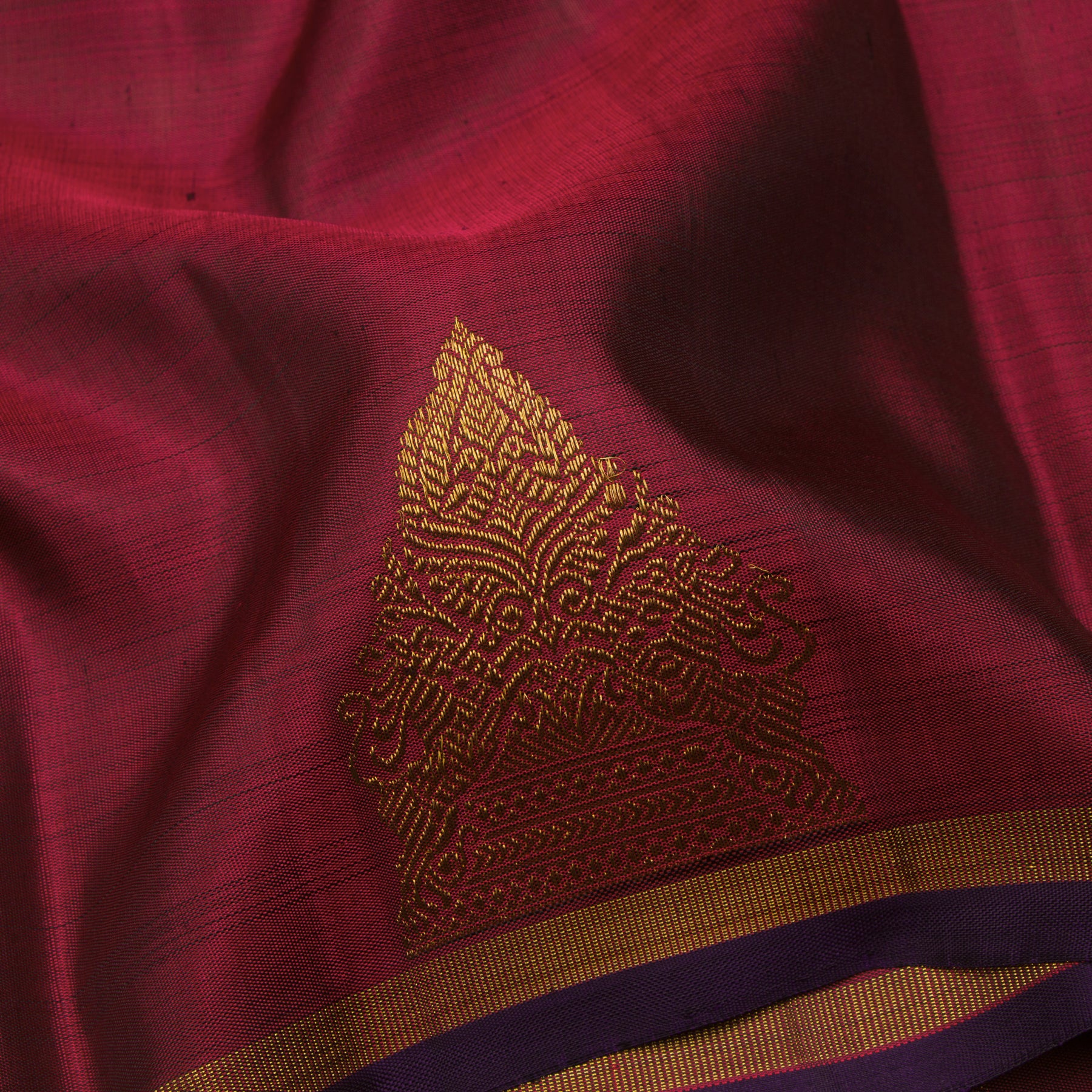 Kanakavalli Kanjivaram Silk Sari 24-595-HS001-07119 - Fabric View