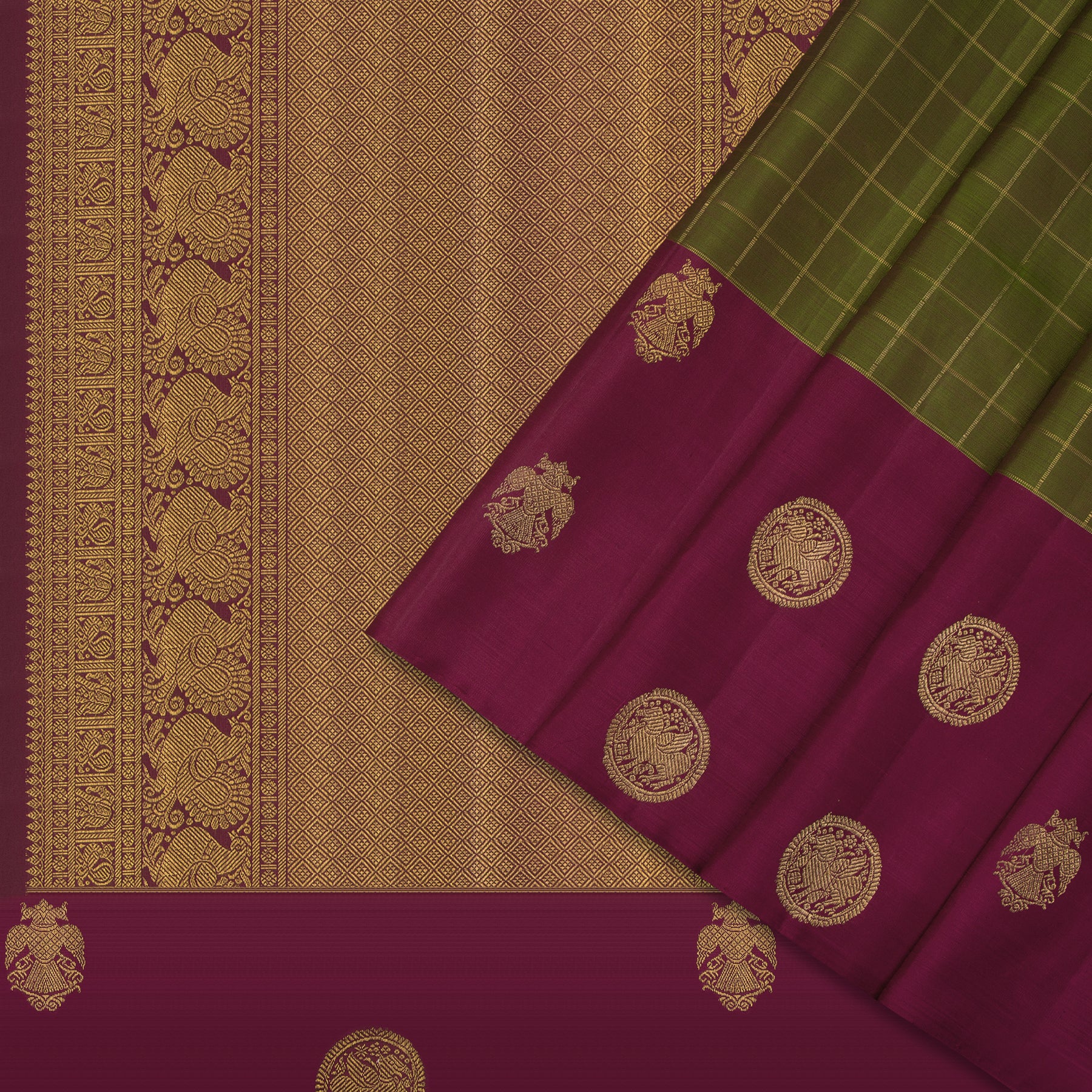 Kanakavalli Kanjivaram Silk Sari 24-595-HS001-07121 - Cover View