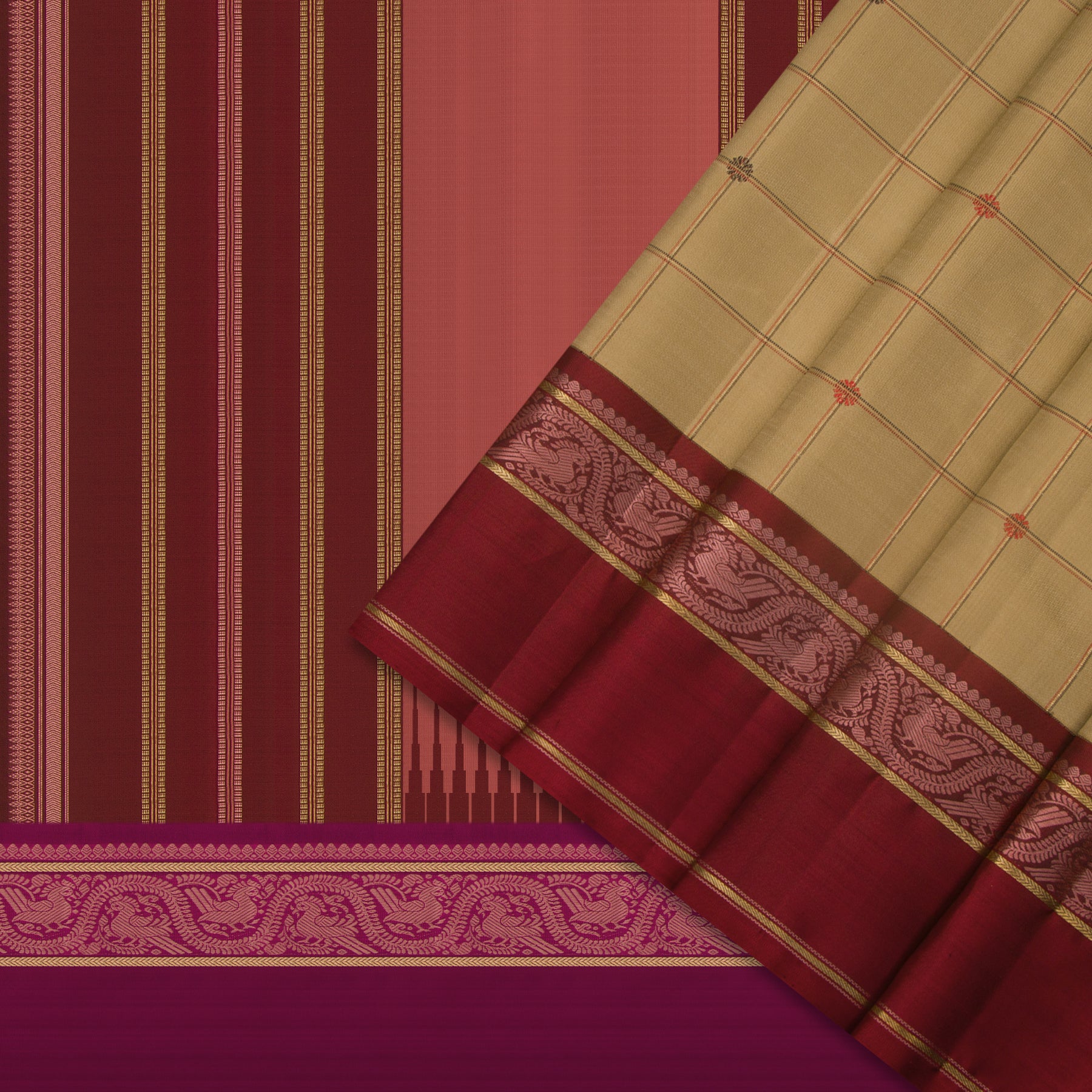 Kanakavalli Kanjivaram Silk Sari 24-595-HS001-07163 - Cover View