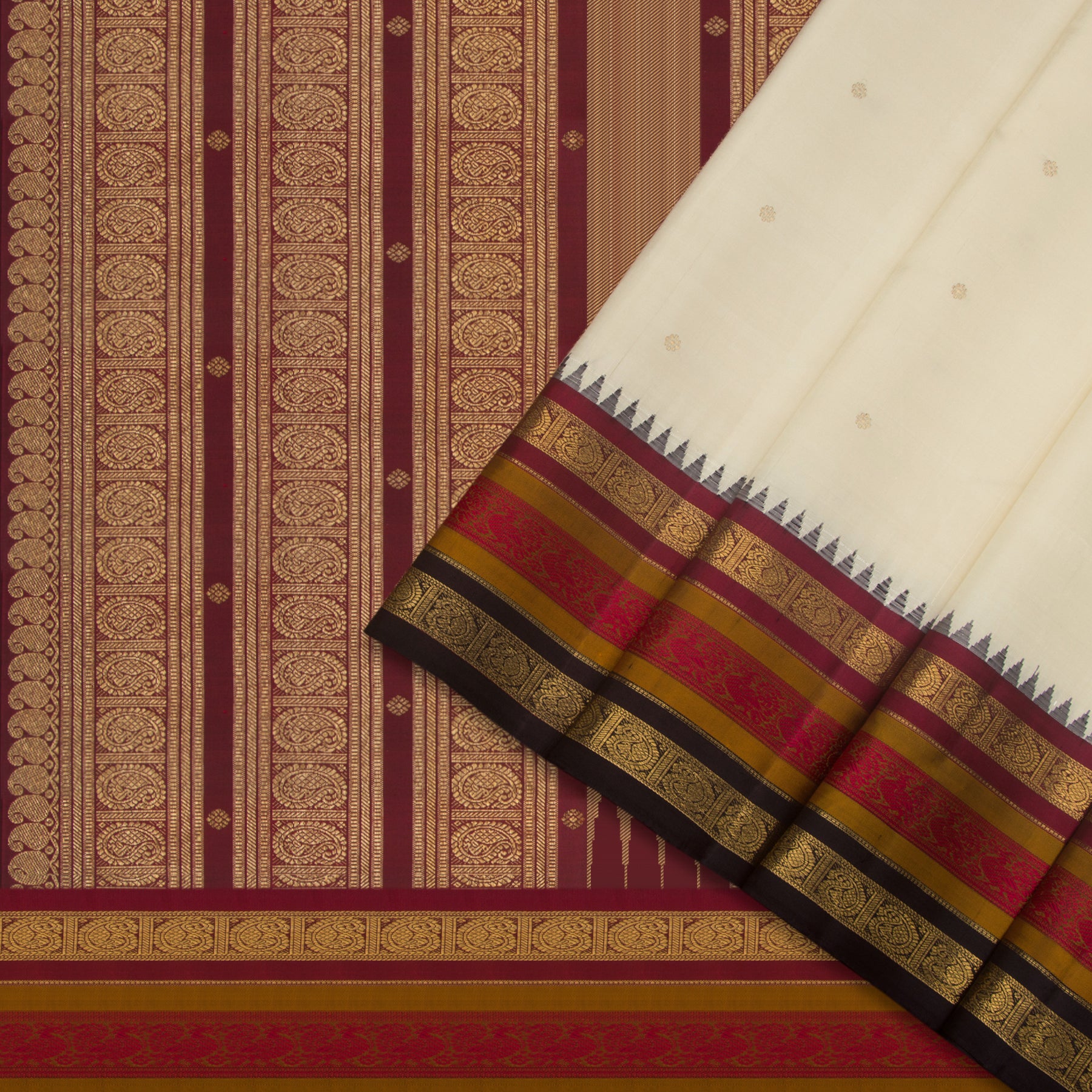 Kanakavalli Kanjivaram Silk Sari 24-595-HS001-07170 - Cover View 