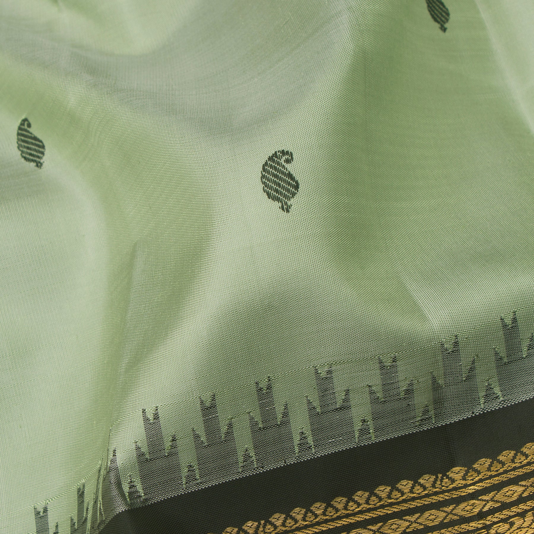 Kanakavalli Kanjivaram Silk Sari 24-595-HS001-07176 - Fabric View