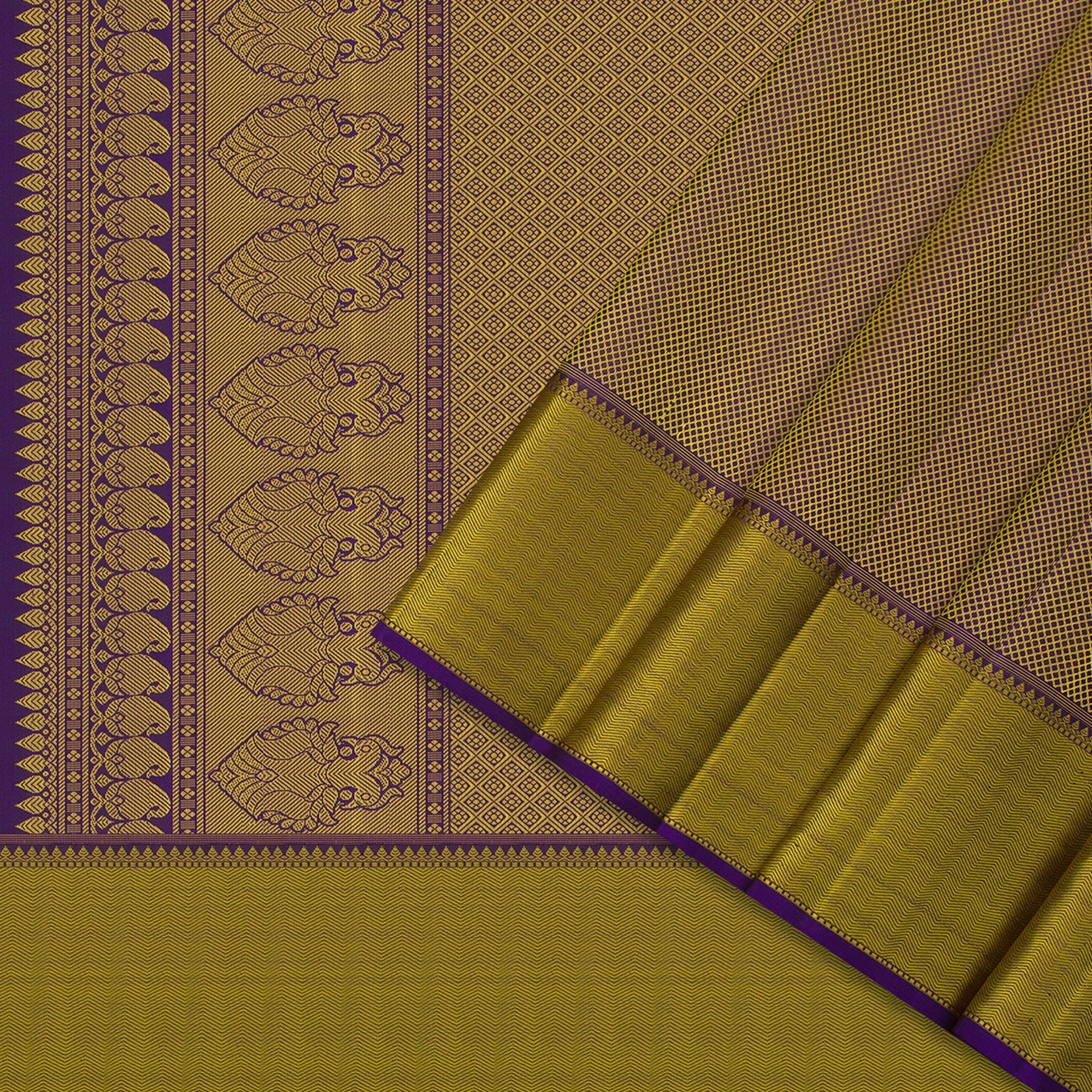 Kanakavalli Kanjivaram Silk Sari 24-595-HS001-07281 - Cover View