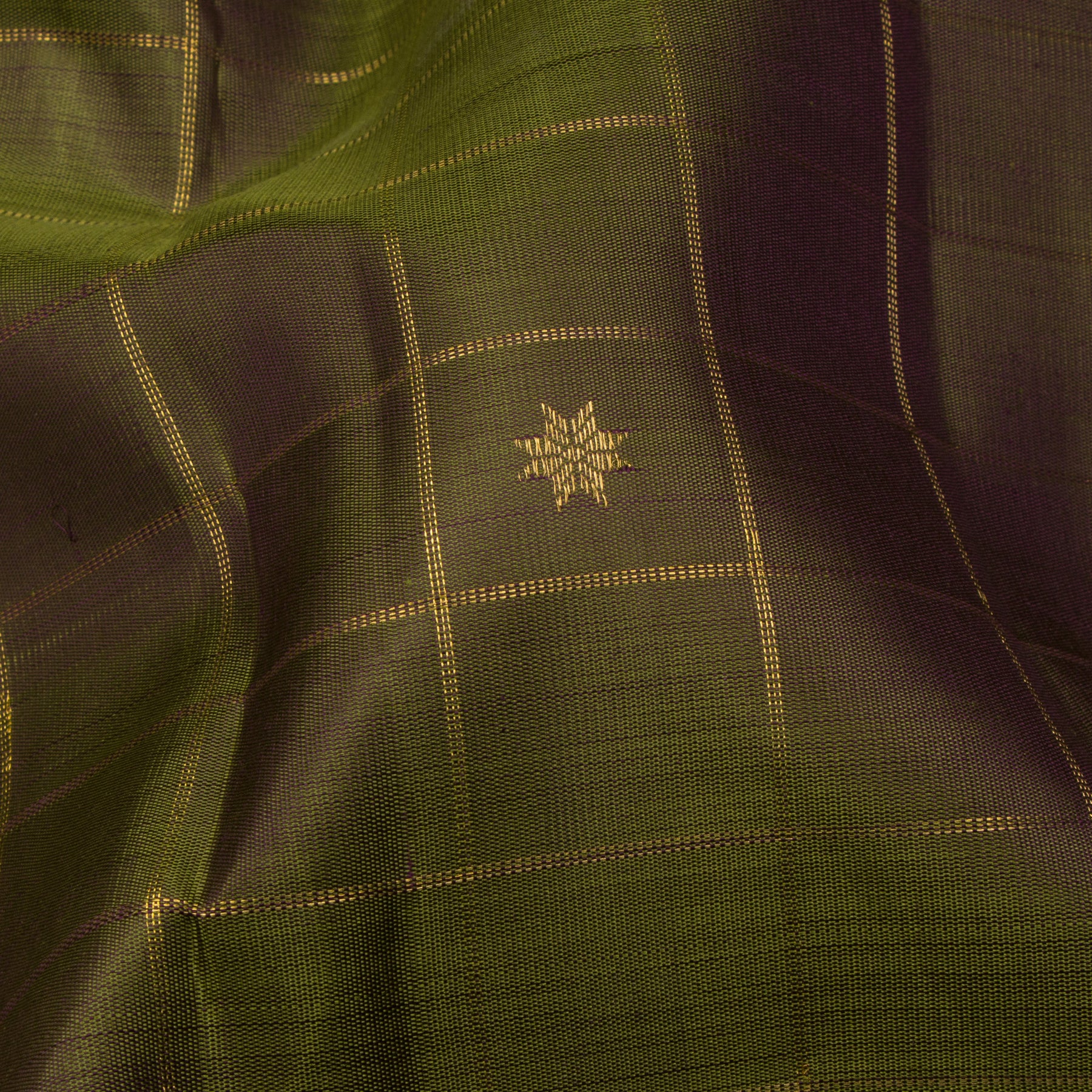 Kanakavalli Kanjivaram Silk Sari 24-595-HS001-07285 - Fabric View