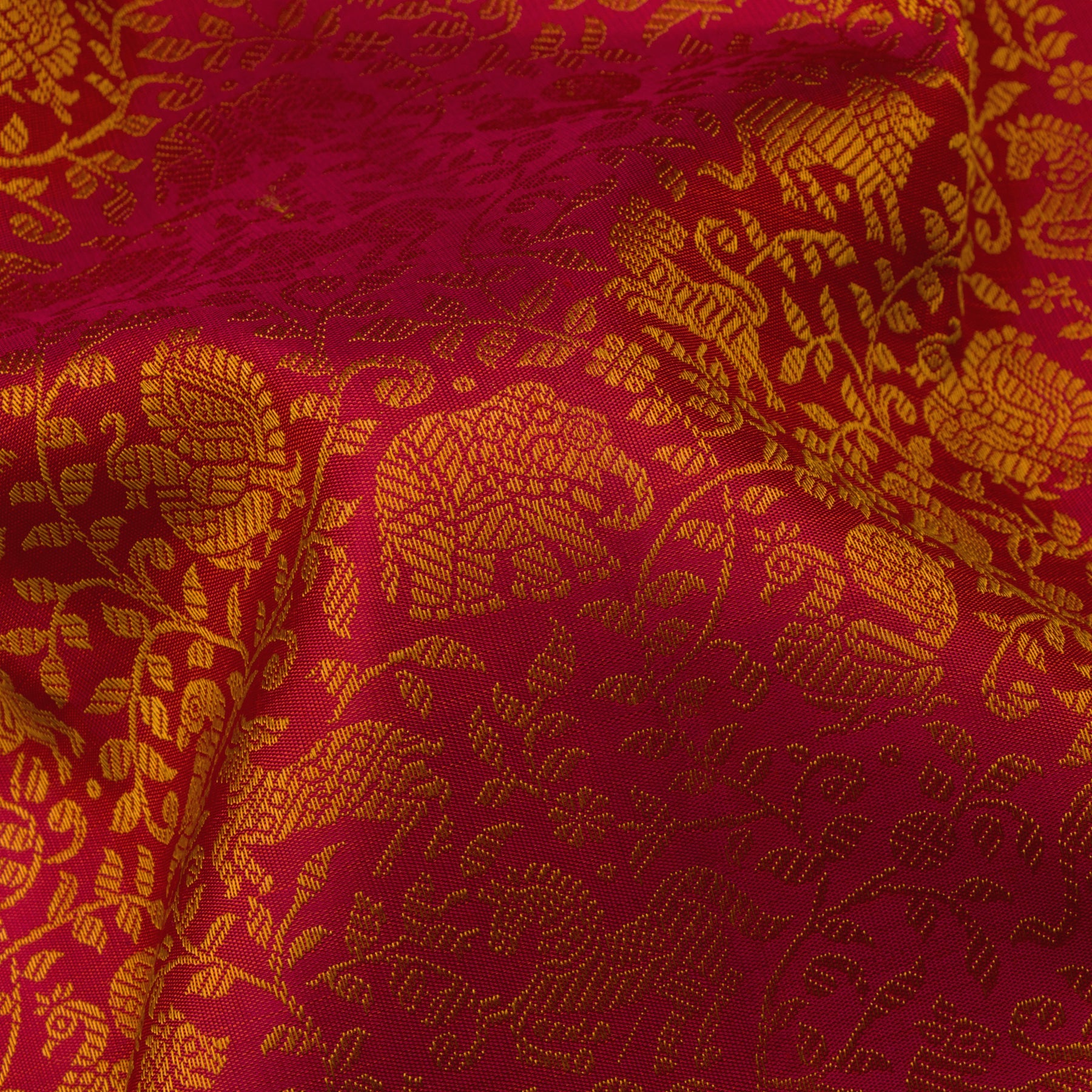 Kanakavalli Kanjivaram Silk Sari 24-595-HS001-08451 - Fabric View