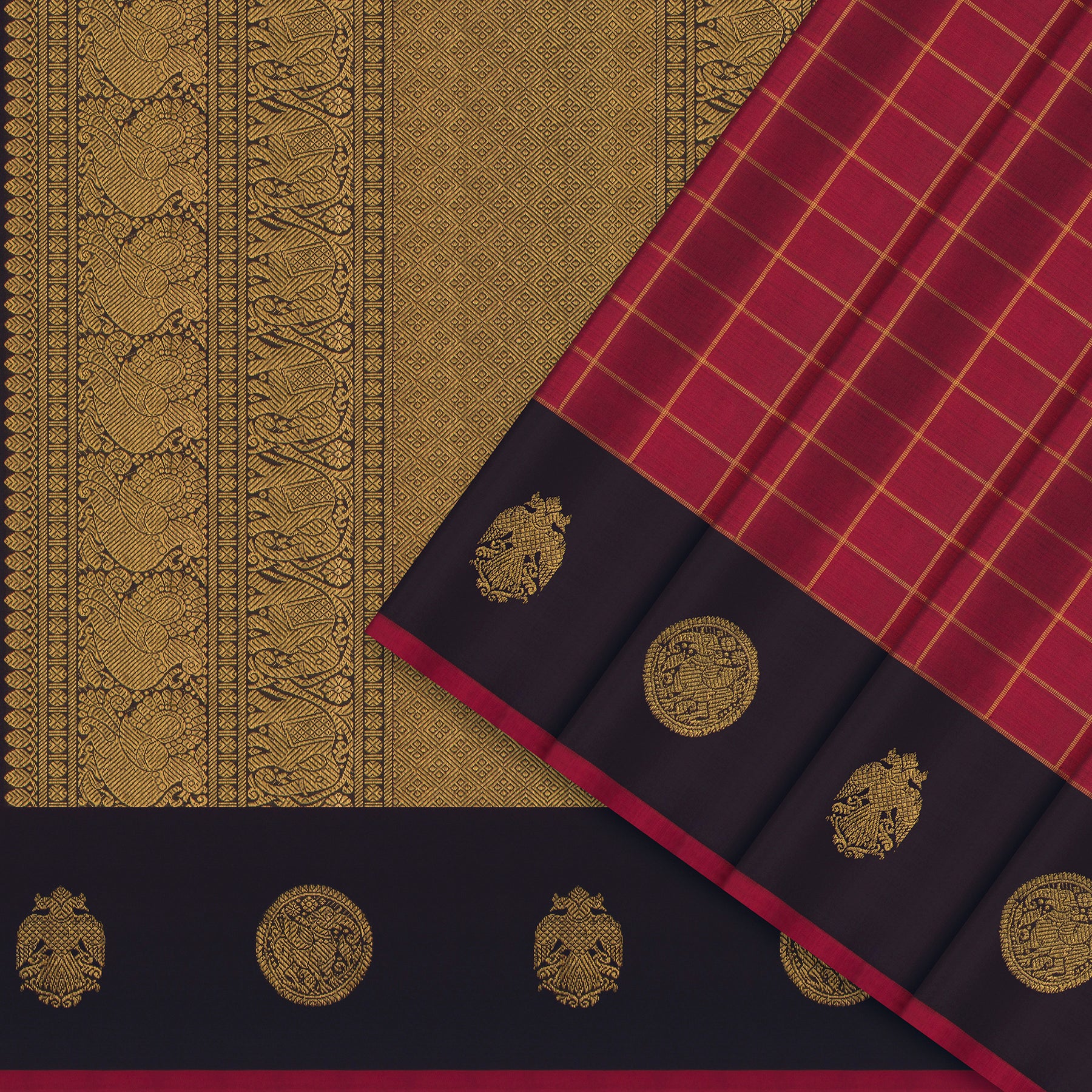 Kanakavalli Kanjivaram Silk Sari 24-595-HS001-08460 - Cover View