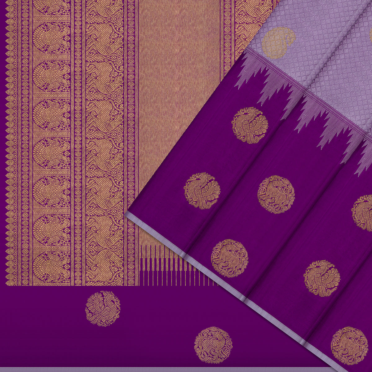 Kanakavalli Kanjivaram Silk Sari 24-595-HS001-08488 - Cover View