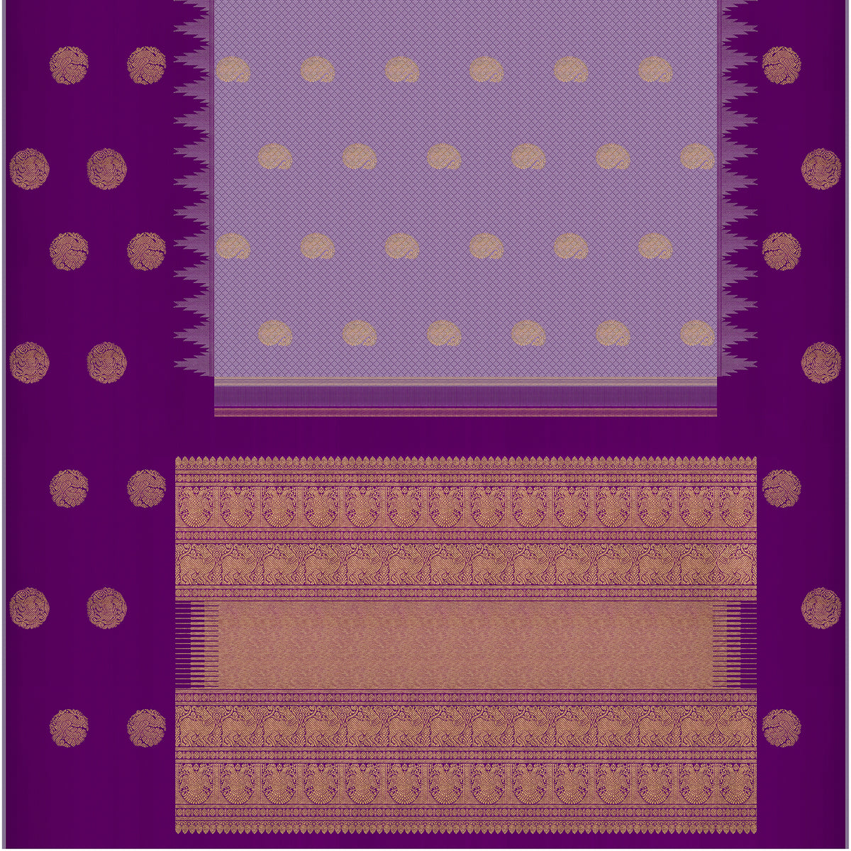 Kanakavalli Kanjivaram Silk Sari 24-595-HS001-08488 - Full View