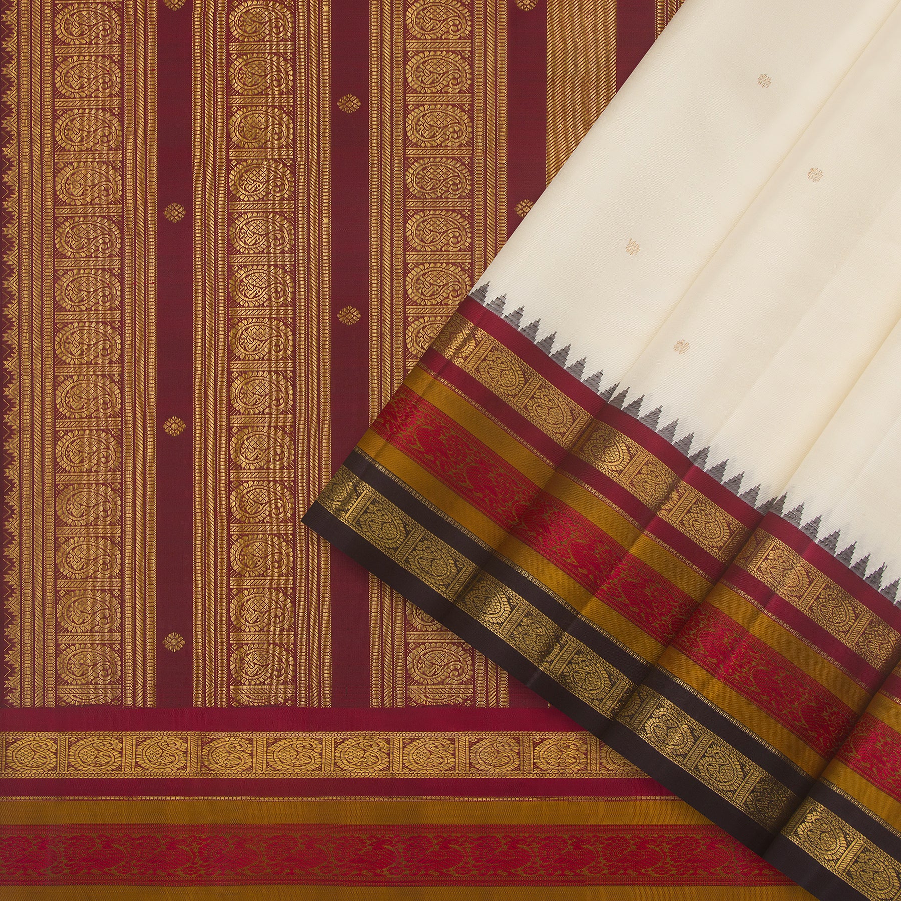 Kanakavalli Kanjivaram Silk Sari 24-595-HS001-08521 - Cover View 