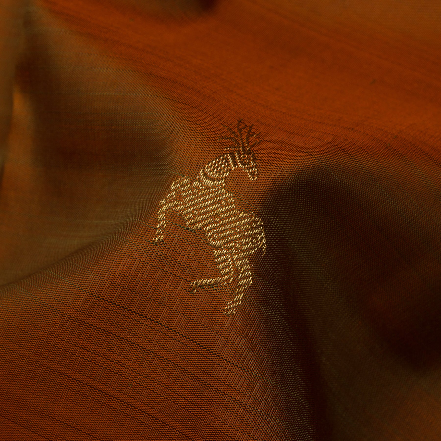 Kanakavalli Kanjivaram Silk Sari 24-595-HS001-09887 - Fabric View