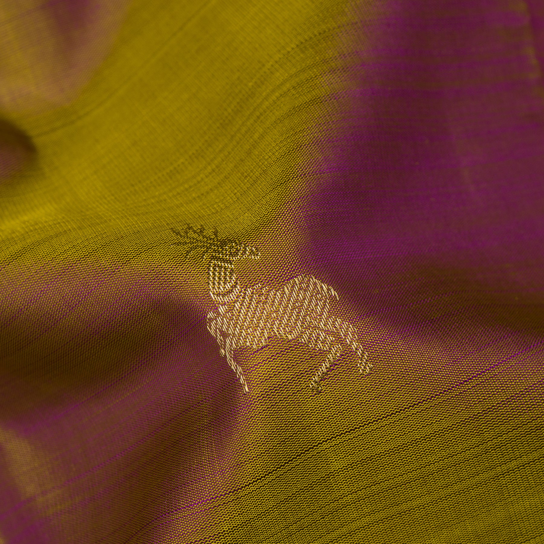 Kanakavalli Kanjivaram Silk Sari 24-595-HS001-09901 - Fabric View