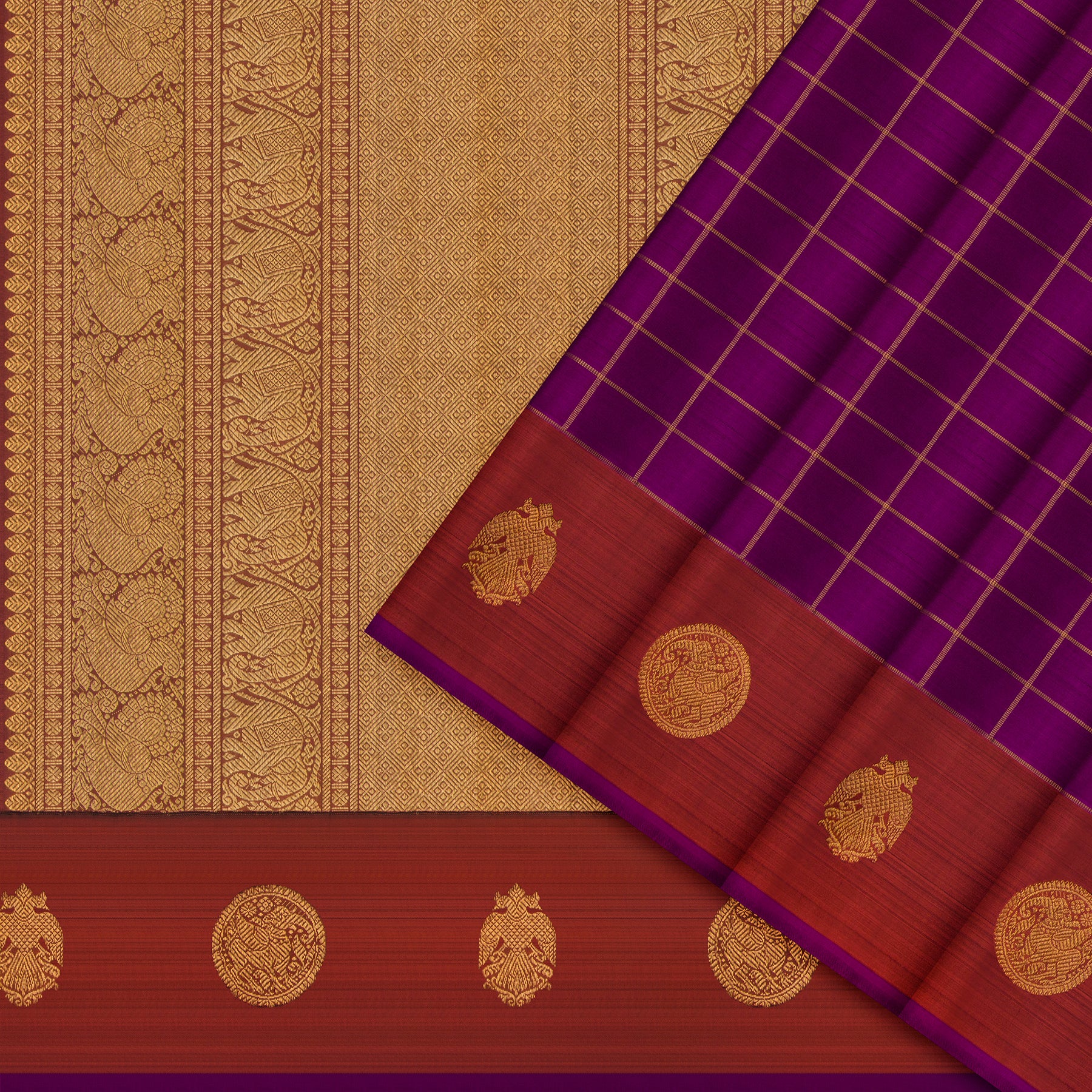 Kanakavalli Kanjivaram Silk Sari 24-595-HS001-09922 - Cover View