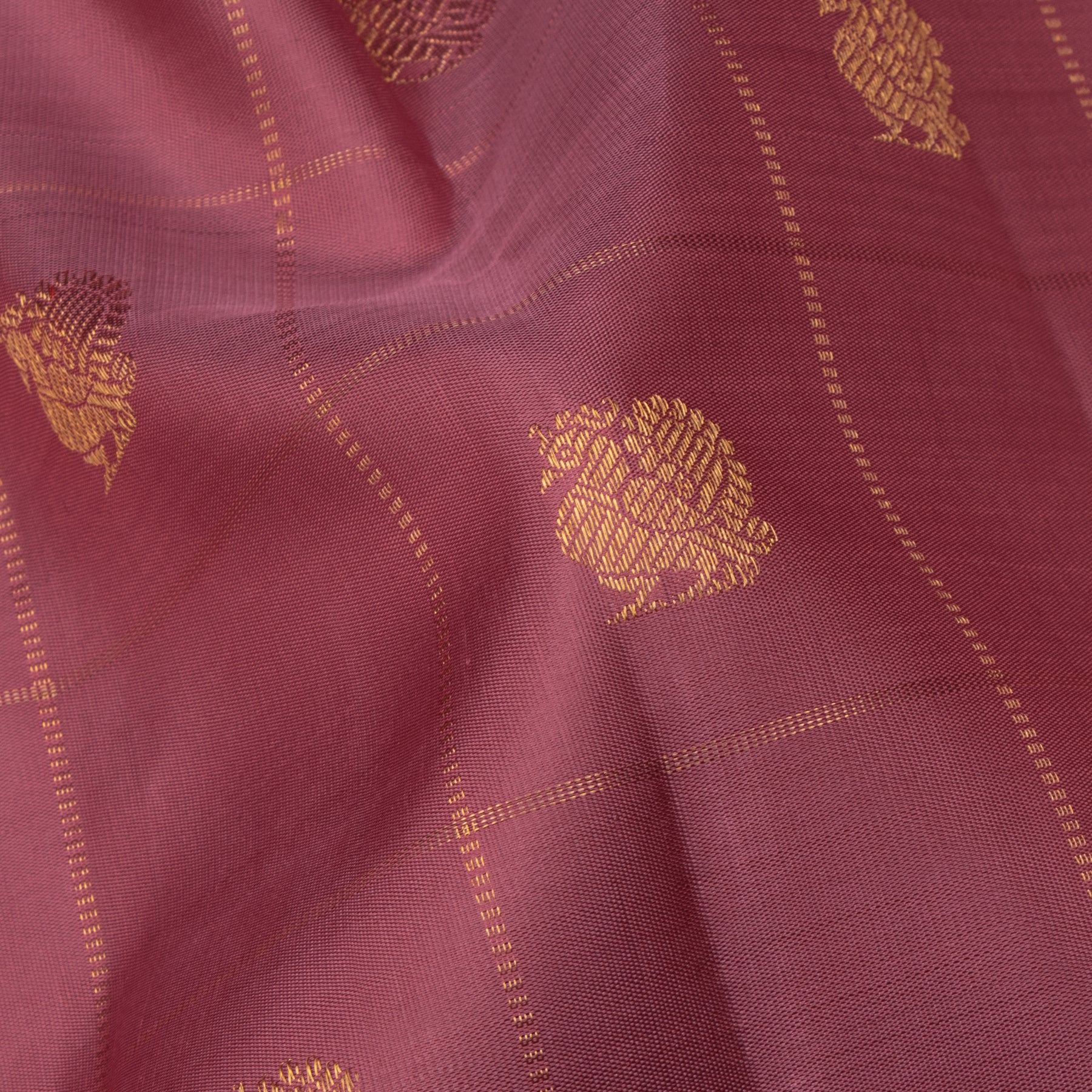 Kanakavalli Kanjivaram Silk Sari 24-595-HS001-09956 - Fabric View