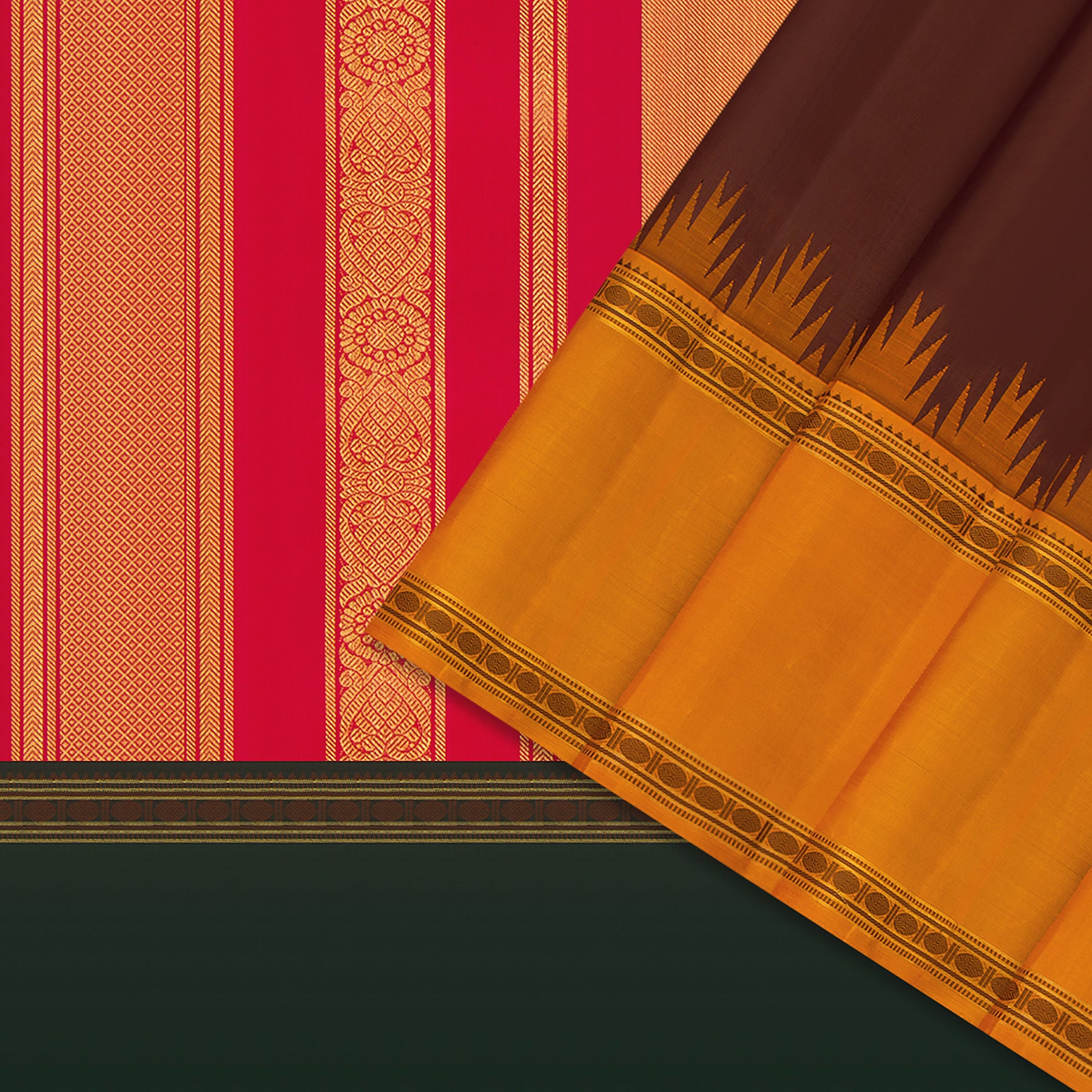 Kanakavalli Kanjivaram Silk Sari 24-595-HS001-09960 - Cover View