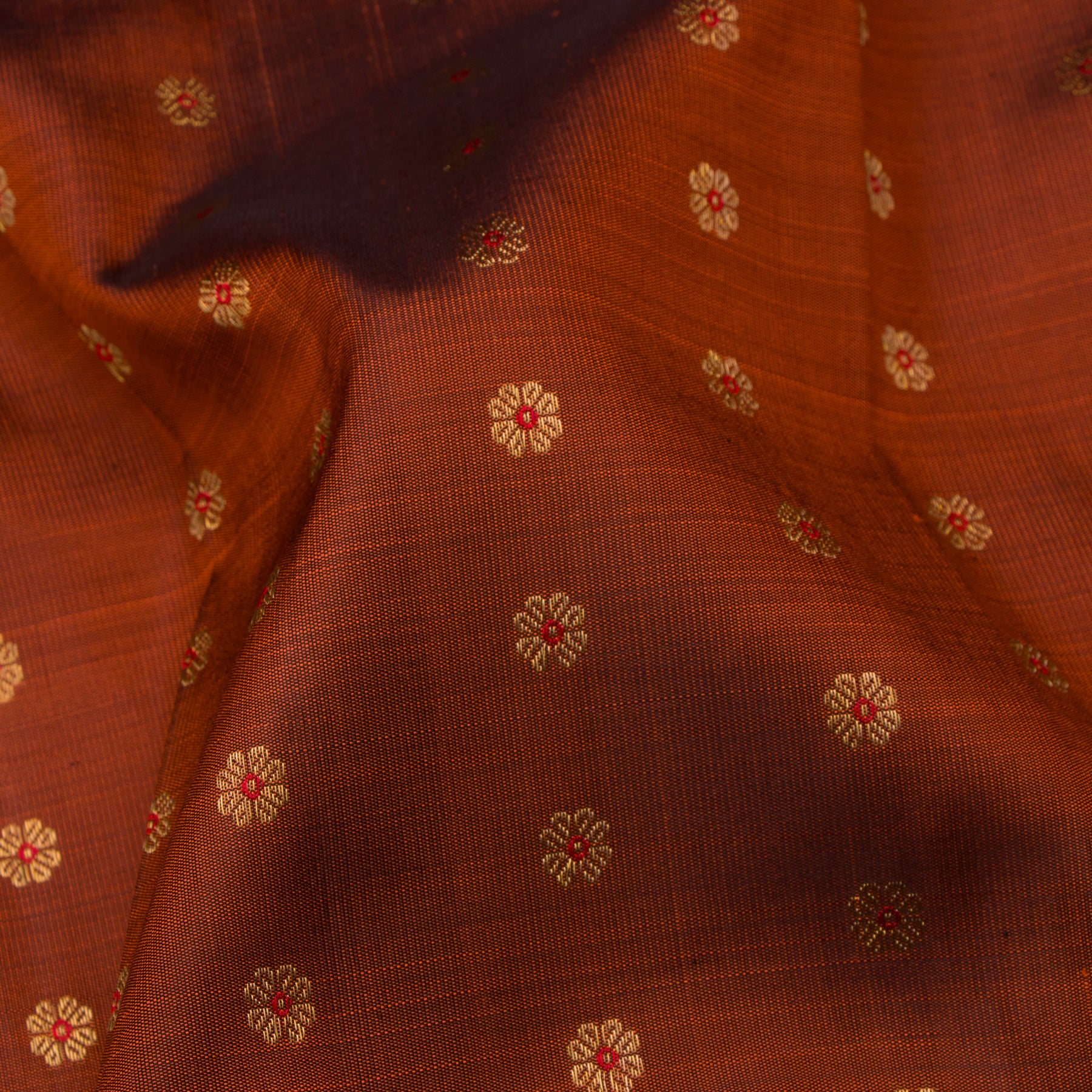 Kanakavalli Kanjivaram Silk Sari 24-595-HS001-09977 - Fabric View