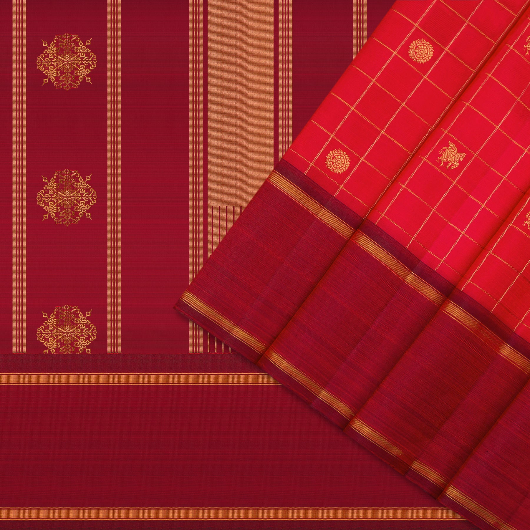 Kanakavalli Kanjivaram Silk Sari 24-595-HS001-11077 - Cover View 