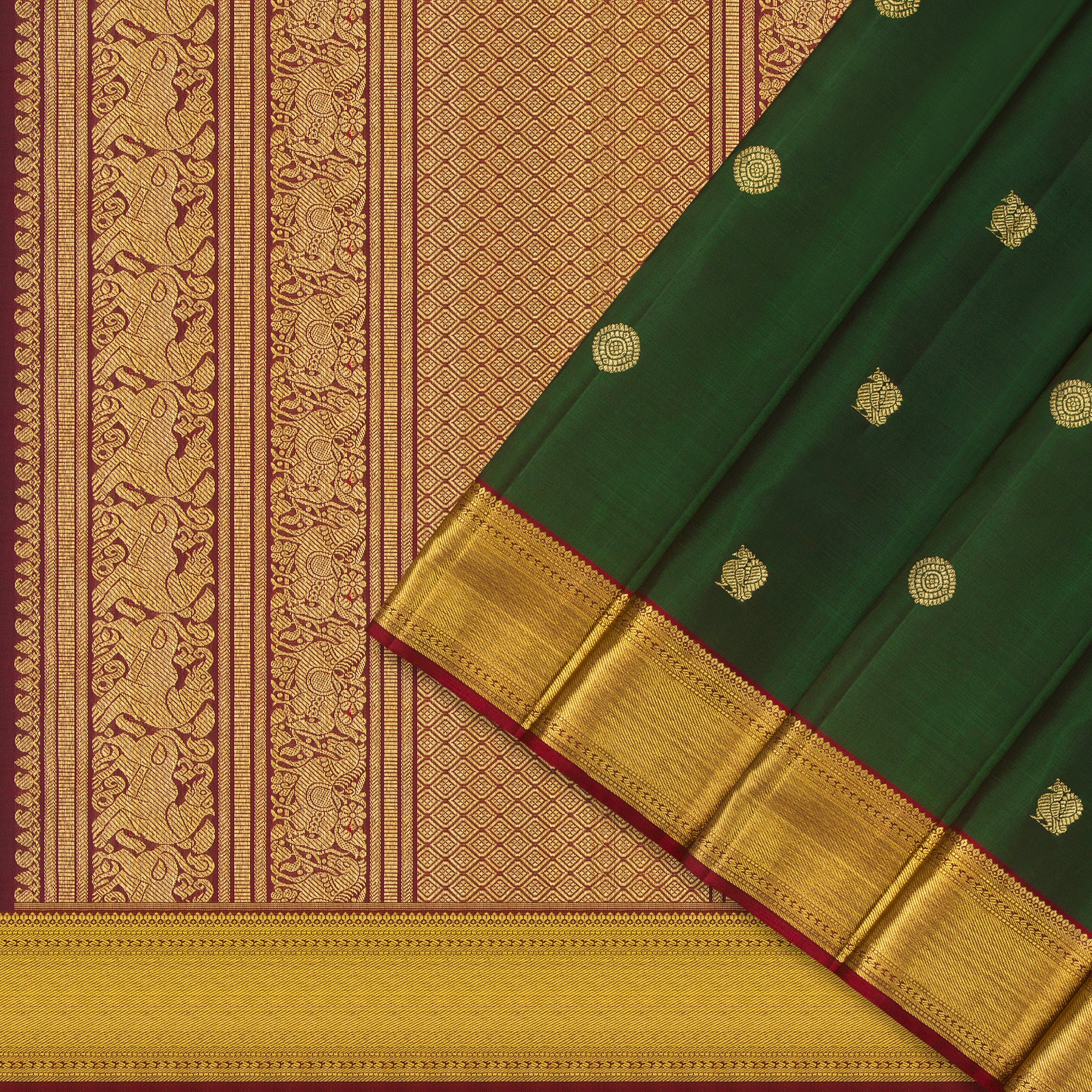 Kanakavalli Kanjivaram Silk Sari 24-595-HS001-11107 - Cover View