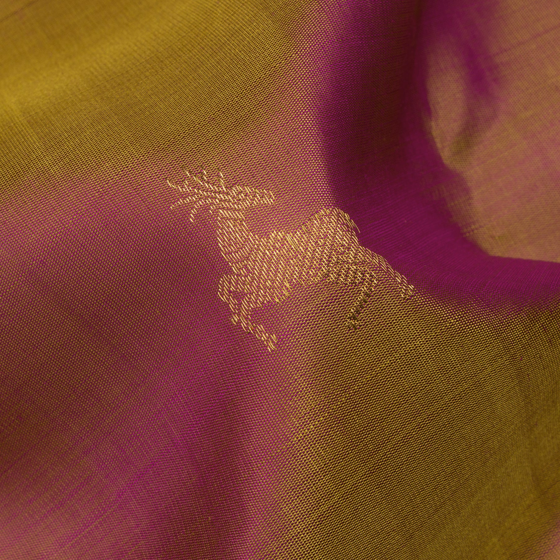 Kanakavalli Kanjivaram Silk Sari 24-595-HS001-11447 - Fabric View
