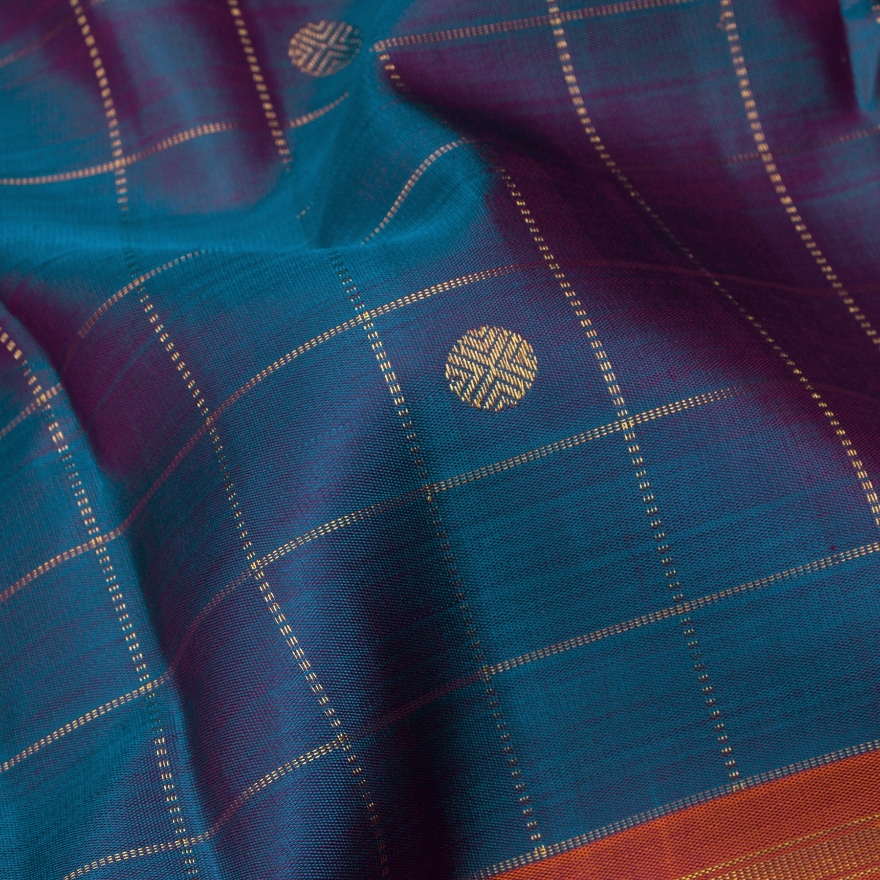 Kanakavalli Kanjivaram Silk Sari 24-595-HS001-11489 - Fabric View