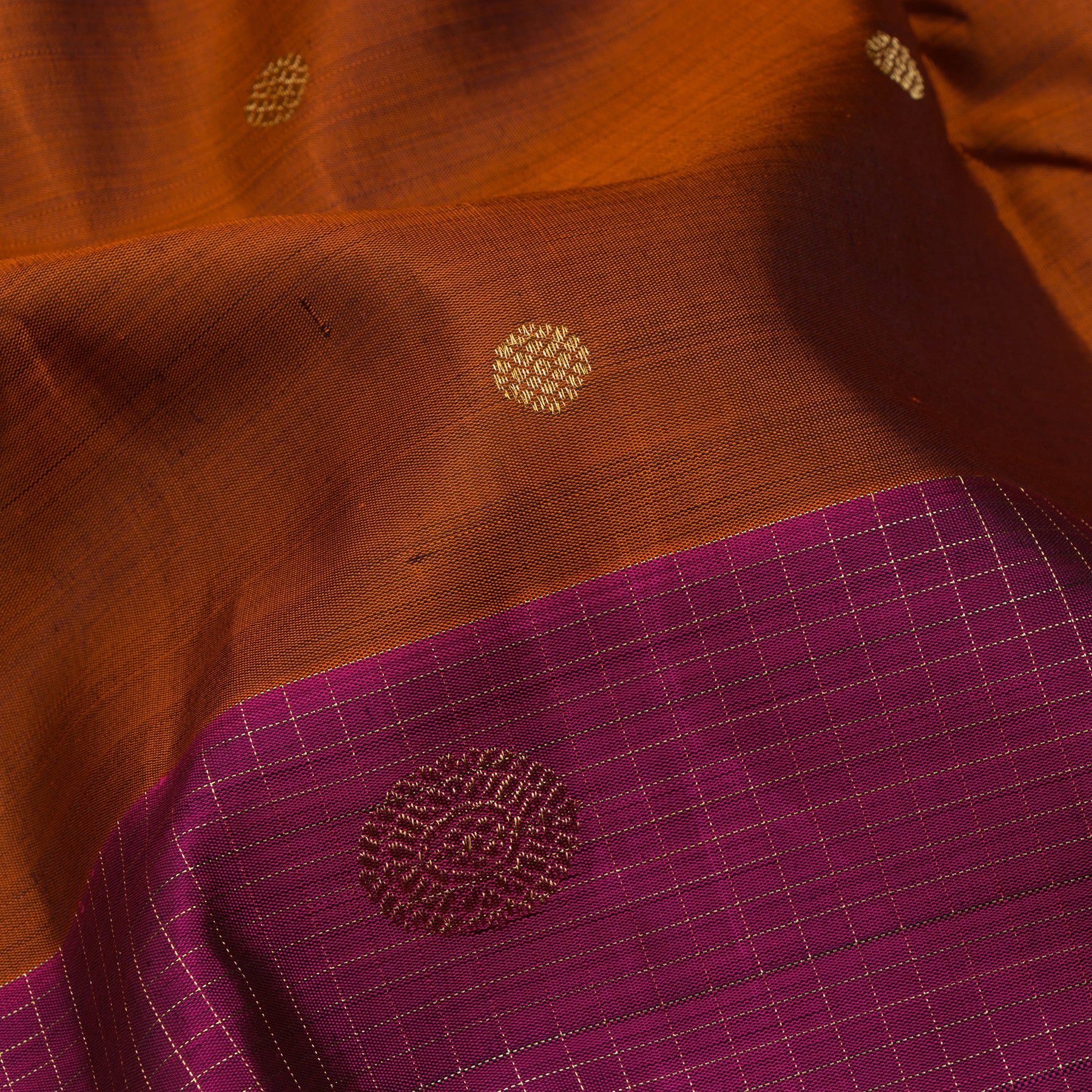 Kanakavalli Kanjivaram Silk Sari 24-595-HS001-11496 - Fabric View