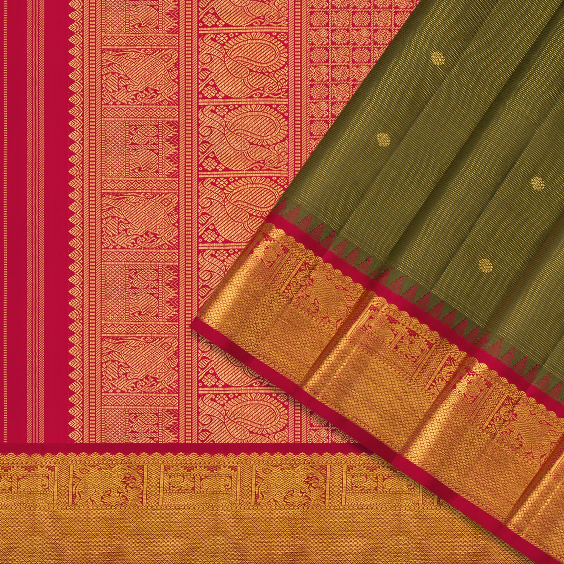 Kanakavalli Kanjivaram Silk Sari 24-595-HS001-11571 - Cover View