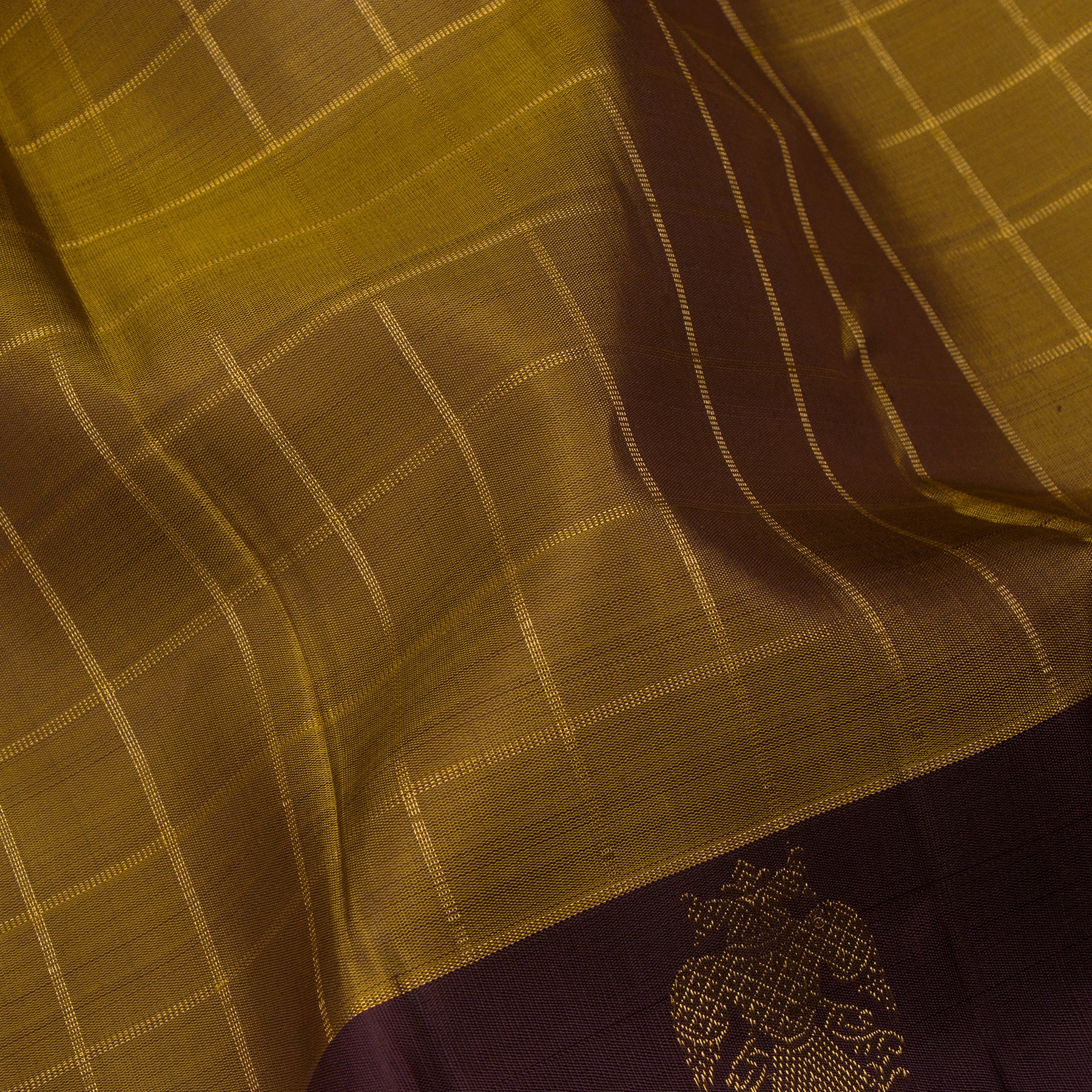 Kanakavalli Kanjivaram Silk Sari 24-595-HS001-12818 - Fabric View