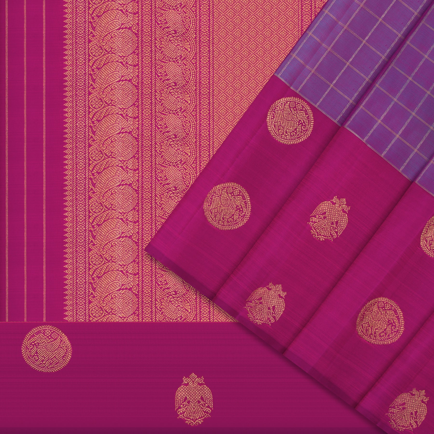 Kanakavalli Kanjivaram Silk Sari 24-595-HS001-12822 - Cover View