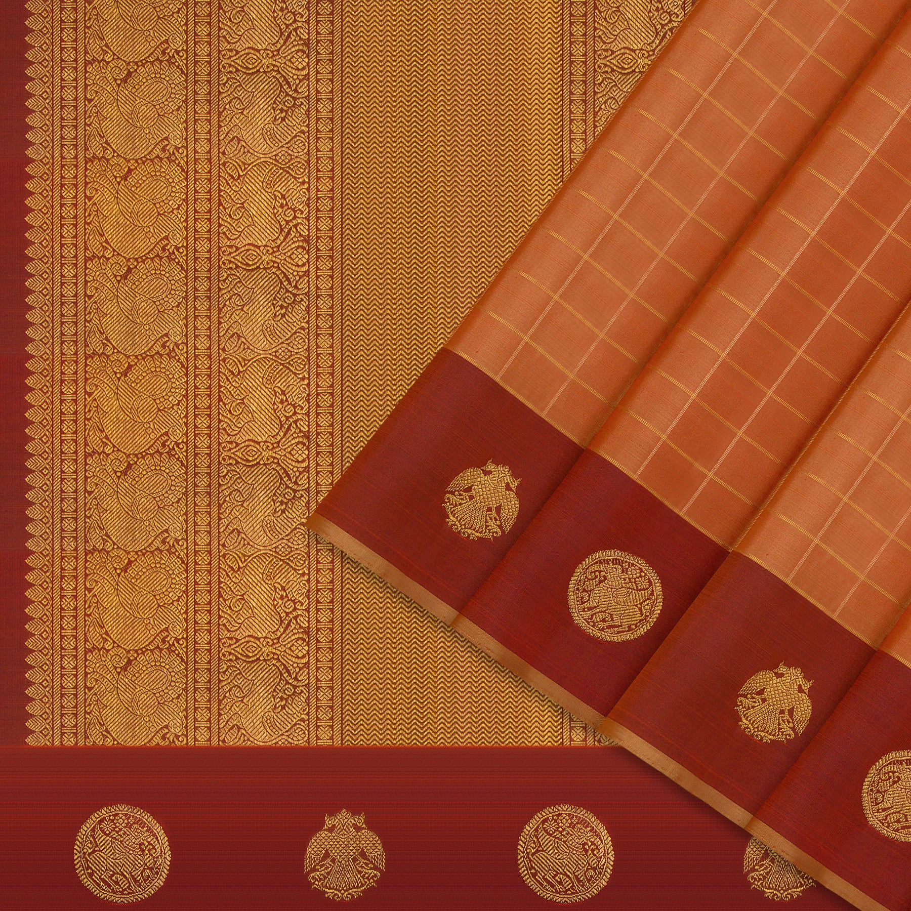 Kanakavalli Kanjivaram Silk Sari 24-595-HS001-12823 - Cover View