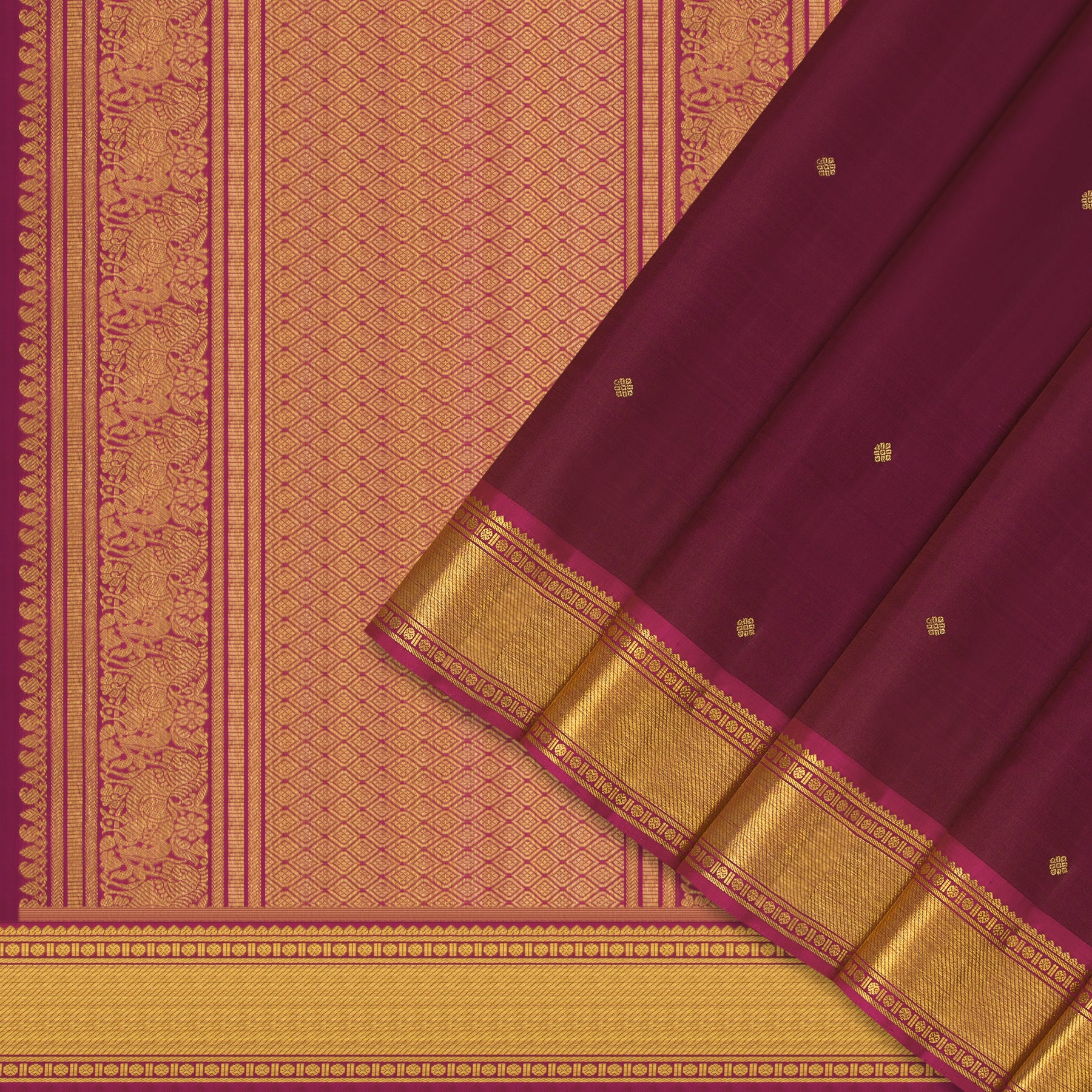 Kanakavalli Kanjivaram Silk Sari 24-595-HS001-12864 - Cover View