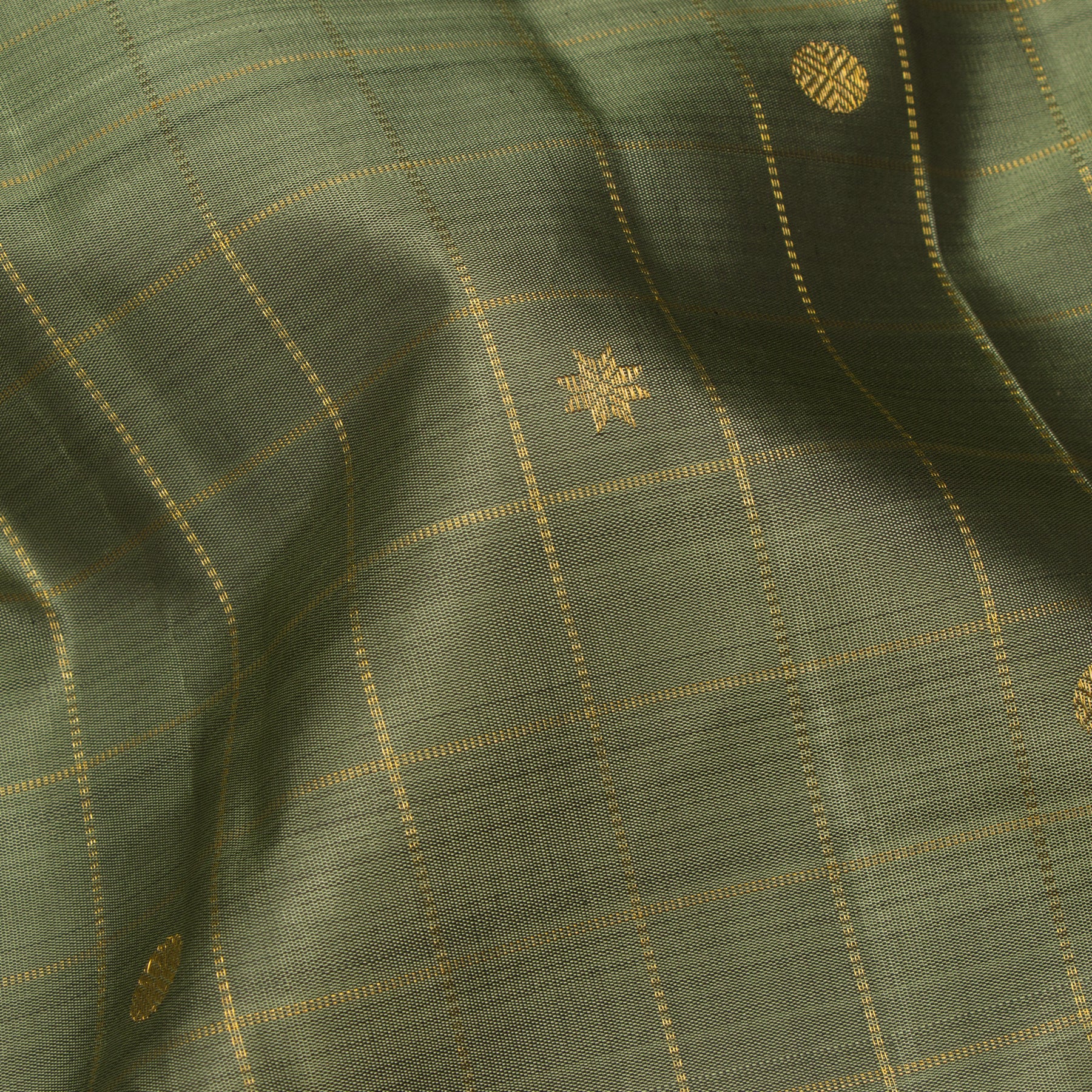 Kanakavalli Kanjivaram Silk Sari 24-595-HS001-13714 - Fabric View