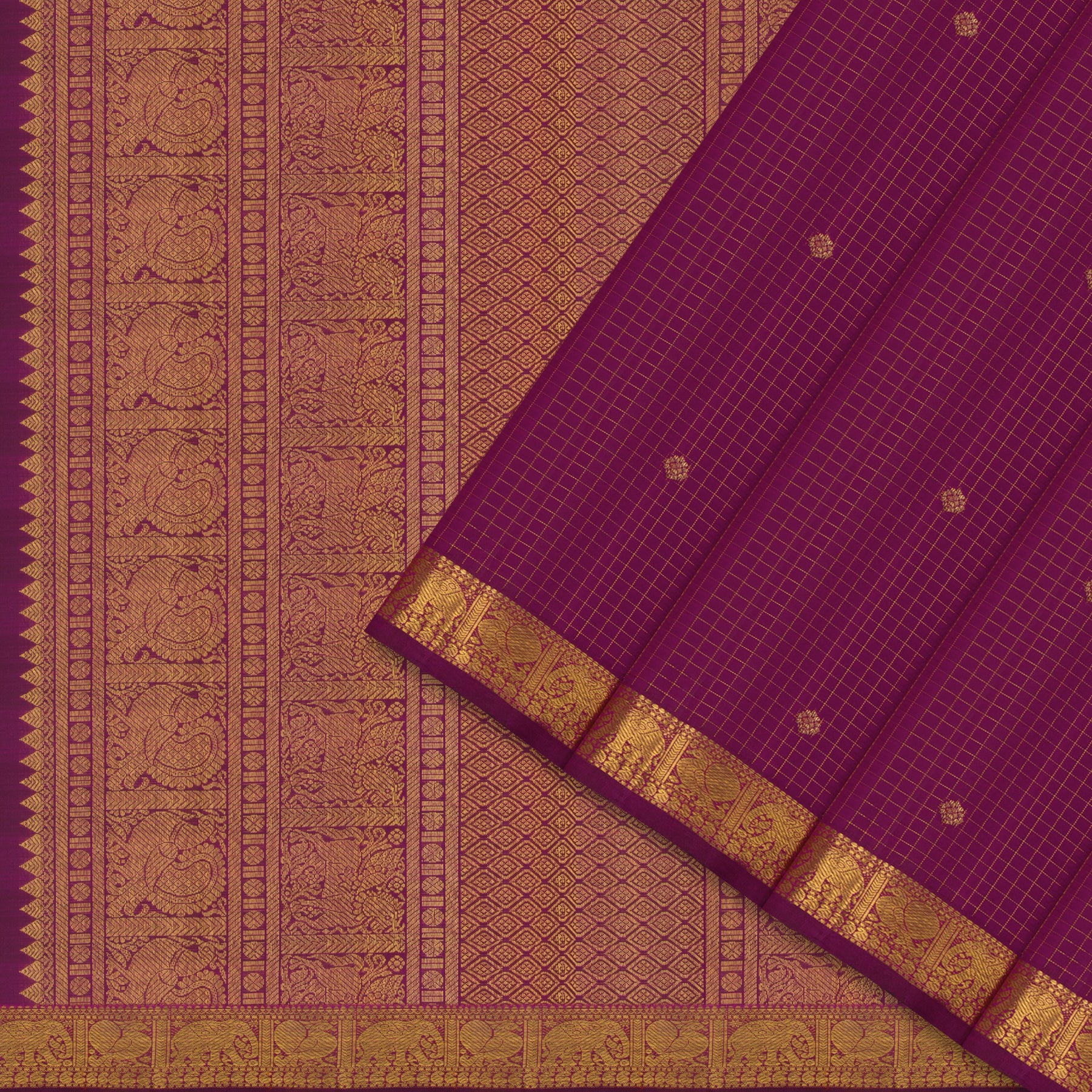 Kanakavalli Kanjivaram Silk Sari 24-595-HS001-13730 - Cover View 