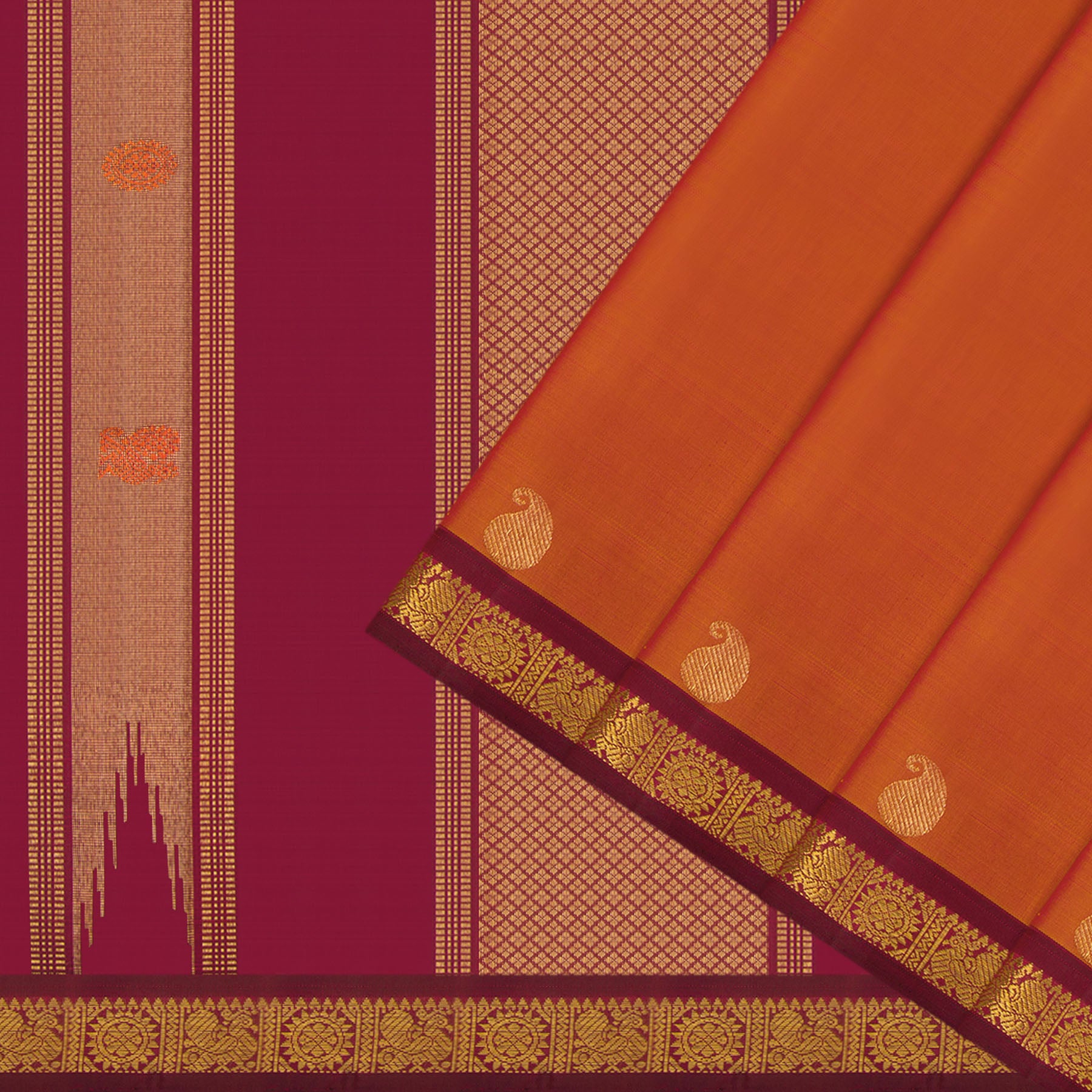 Kanakavalli Kanjivaram Silk Sari 24-599-HS001-12572 - Cover View