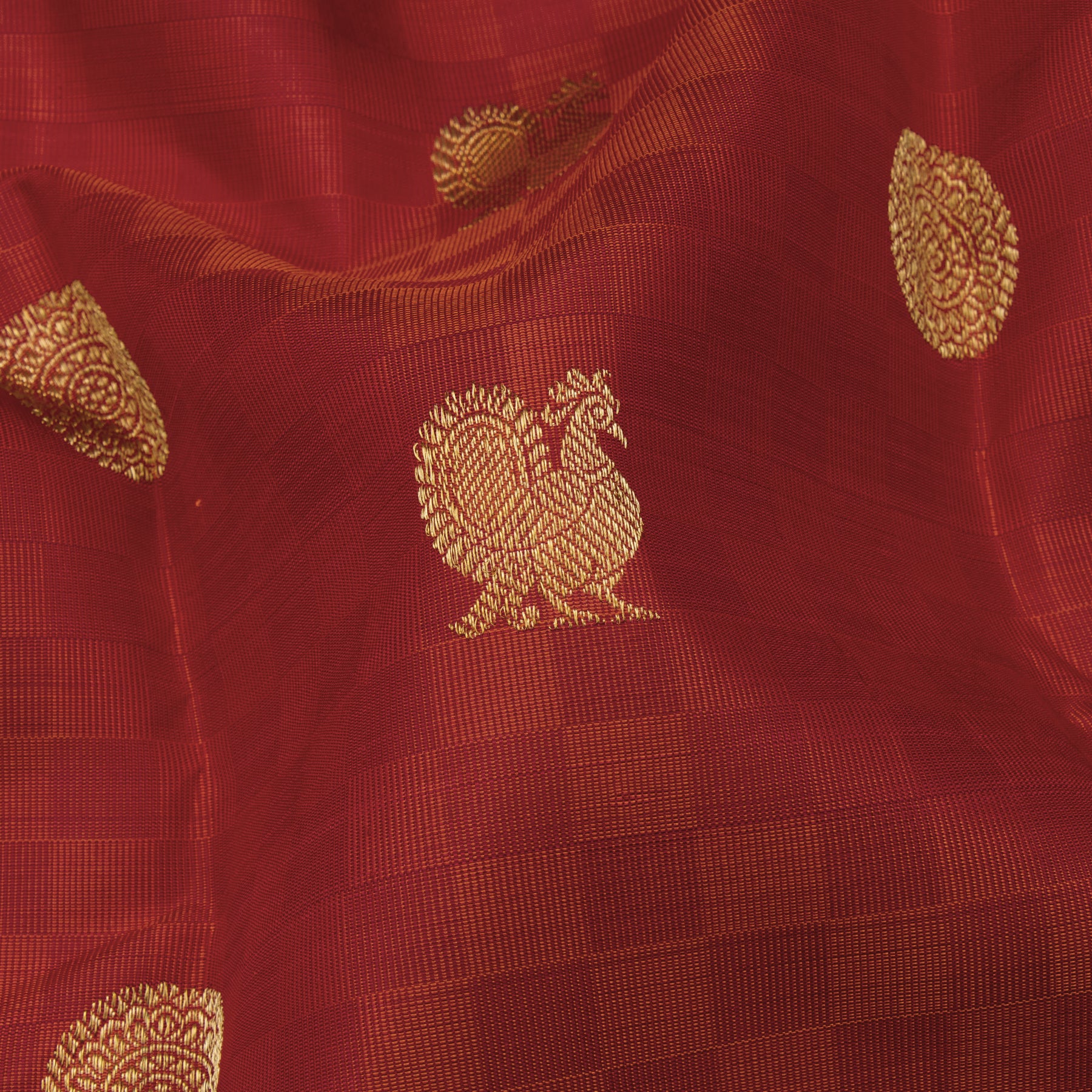 Kanakavalli Kanjivaram Silk Sari 24-599-HS001-00424 - Fabric View