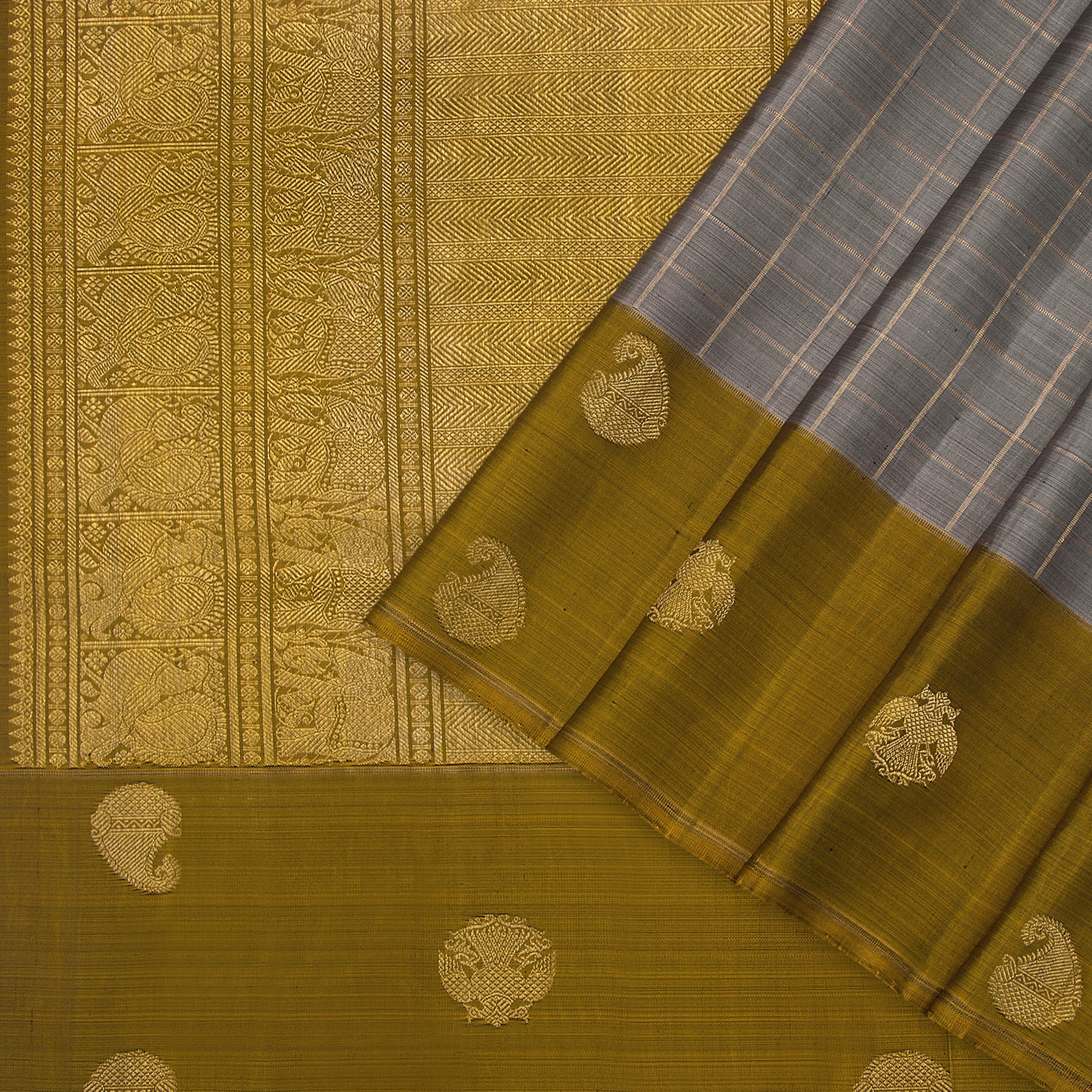 Kanakavalli Kanjivaram Silk Sari 24-599-HS001-00450 - Cover View