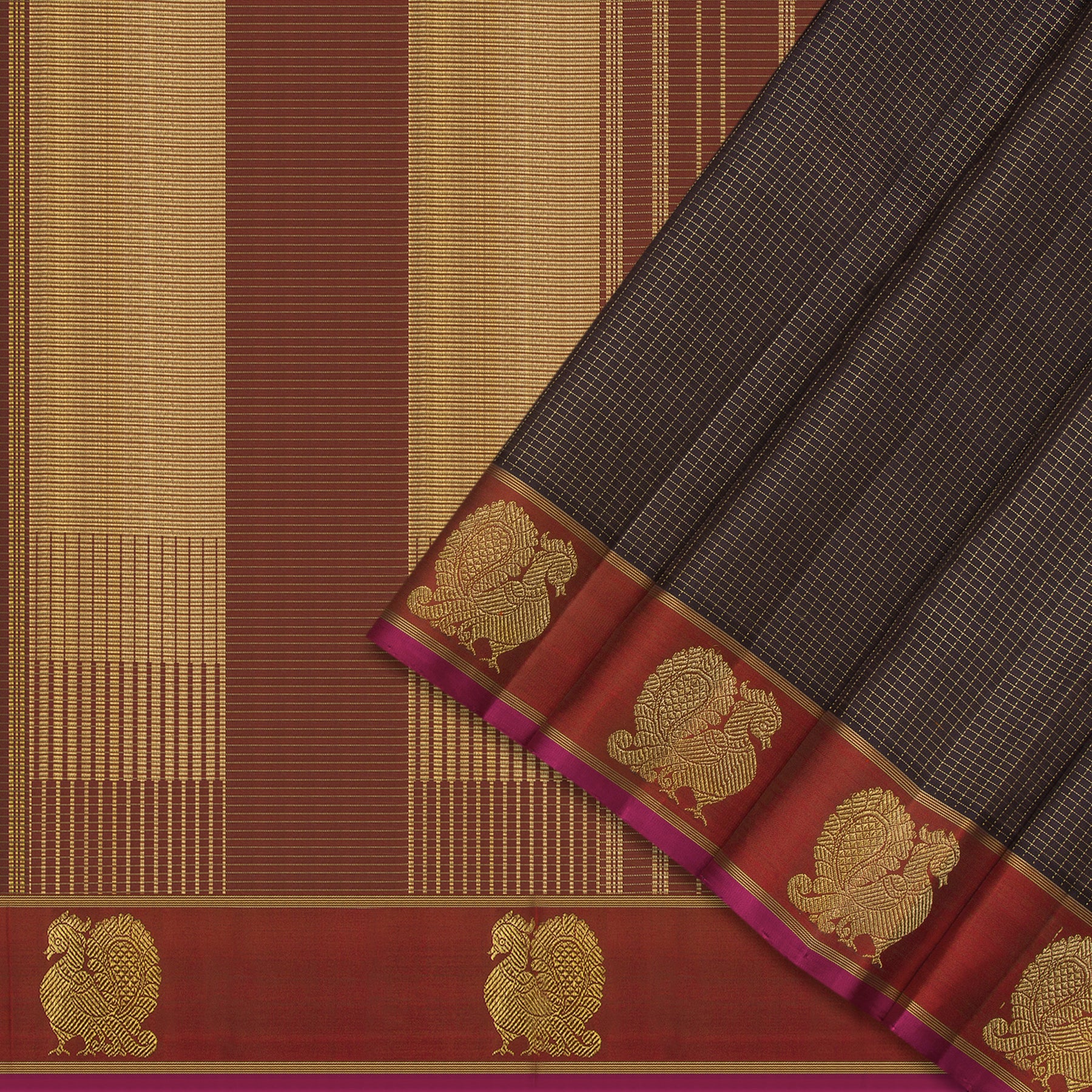 Kanakavalli Kanjivaram Silk Sari 24-599-HS001-00483 - Cover View