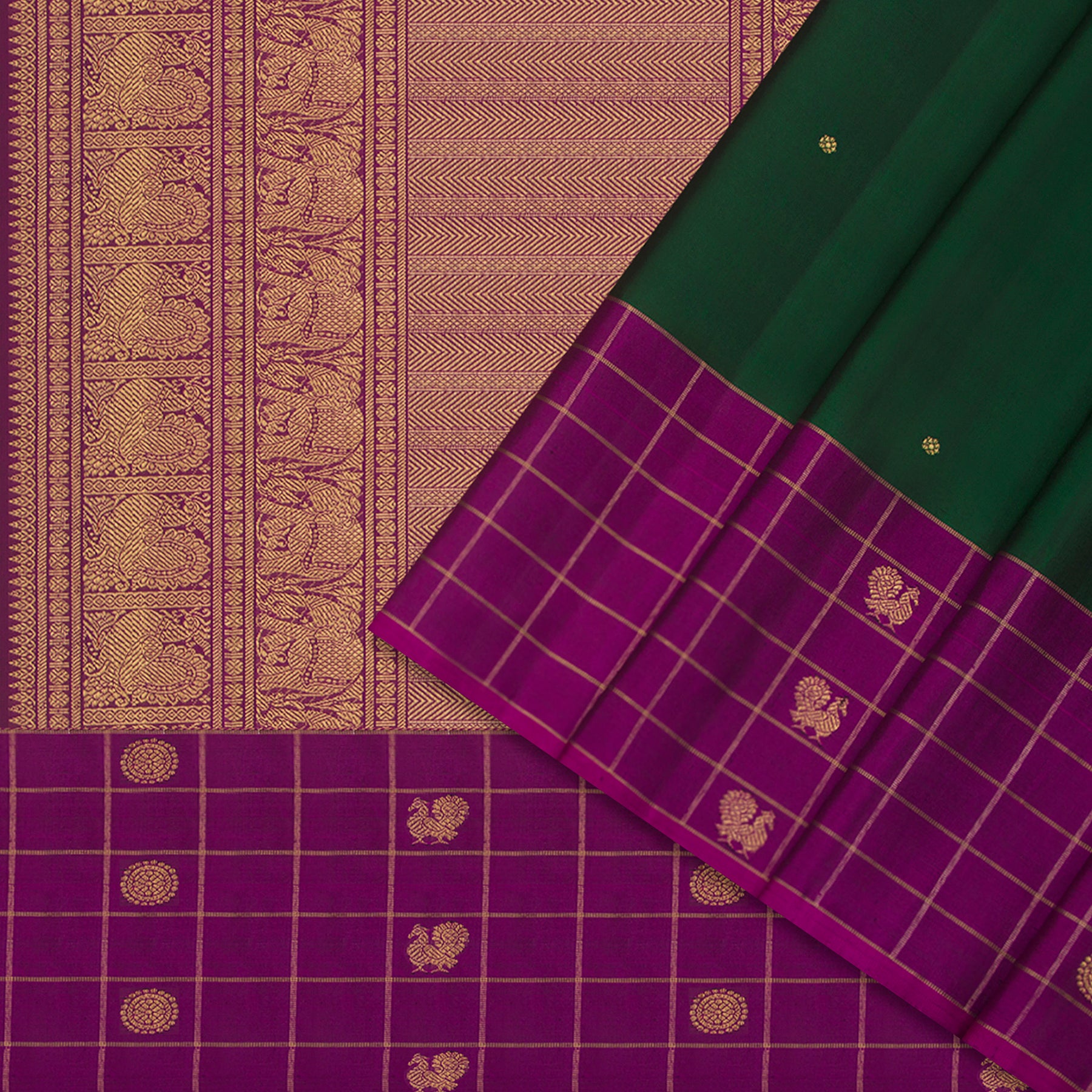 Kanakavalli Kanjivaram Silk Sari 24-599-HS001-00486 - Cover View