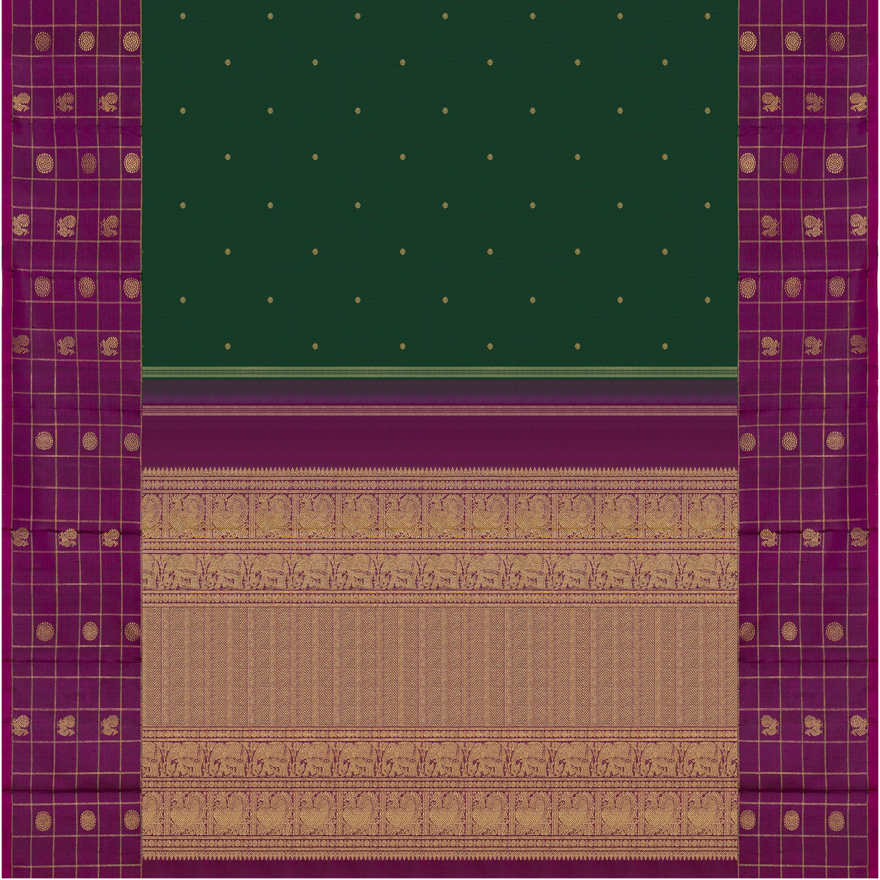 Kanakavalli Kanjivaram Silk Sari 24-599-HS001-00486 - Full View