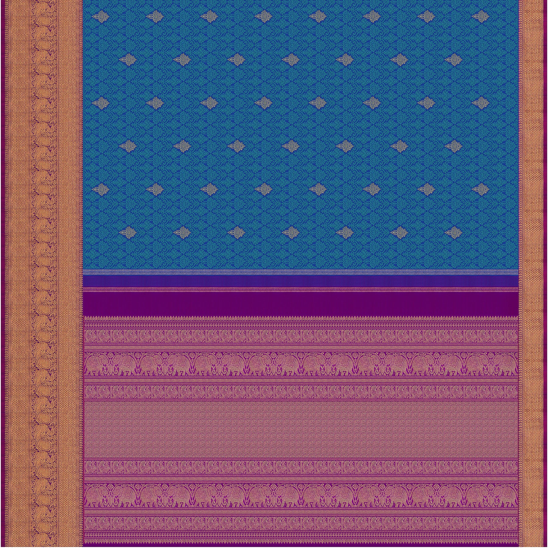 Kanakavalli Kanjivaram Silk Sari 24-599-HS001-01296 - Full View