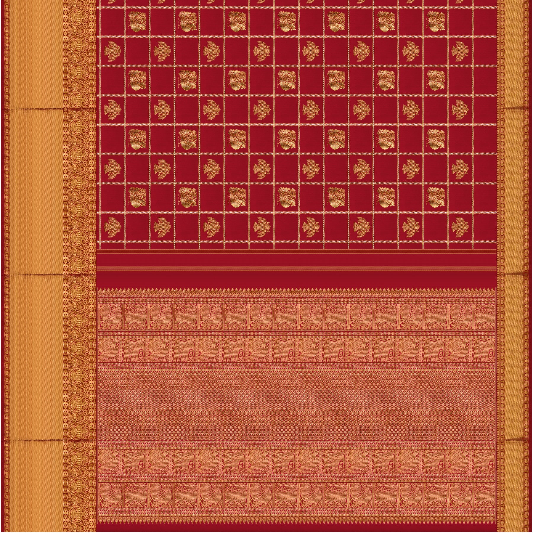 Kanakavalli Kanjivaram Silk Sari 24-599-HS001-03676 - Full View