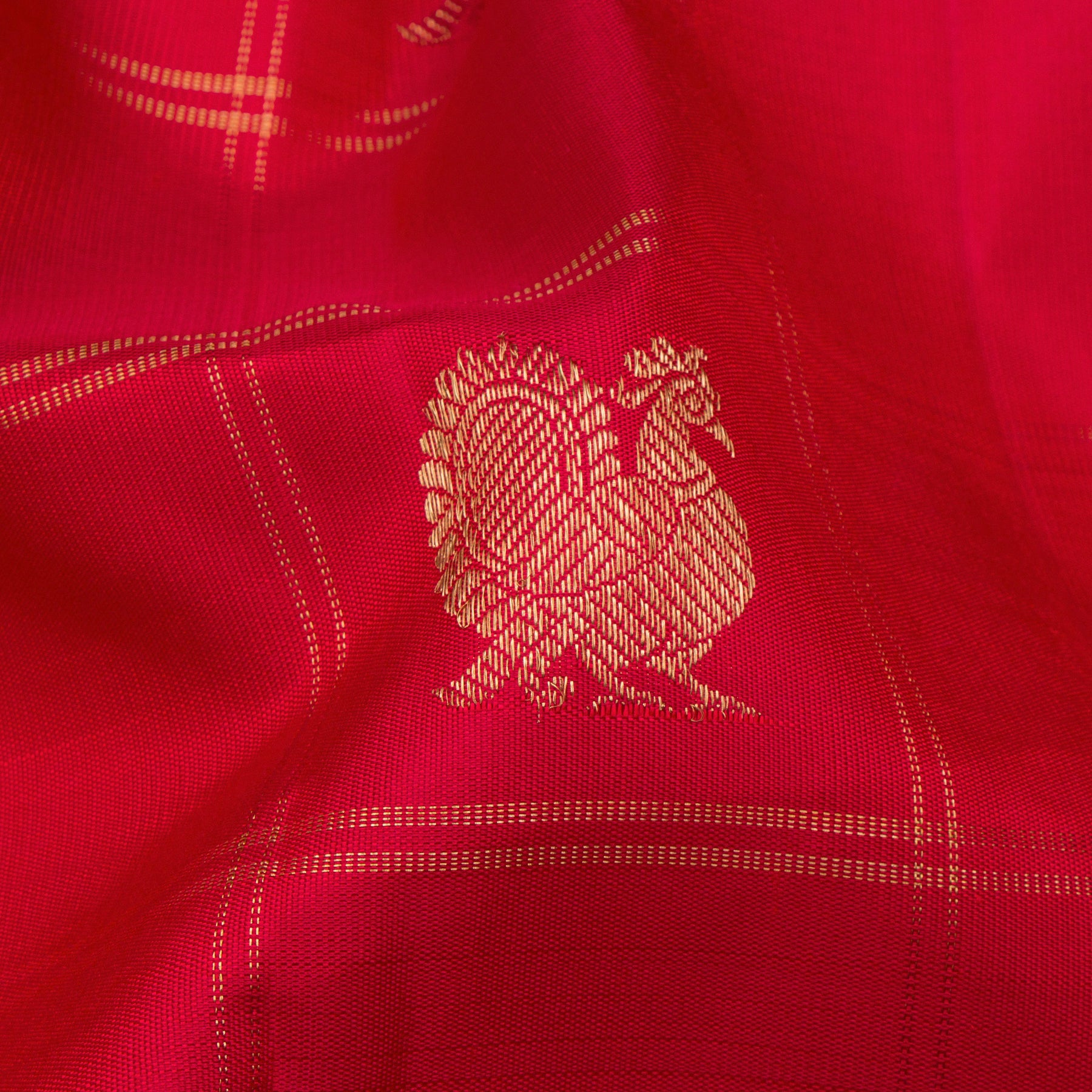 Kanakavalli Kanjivaram Silk Sari 24-599-HS001-08281 - Fabric View