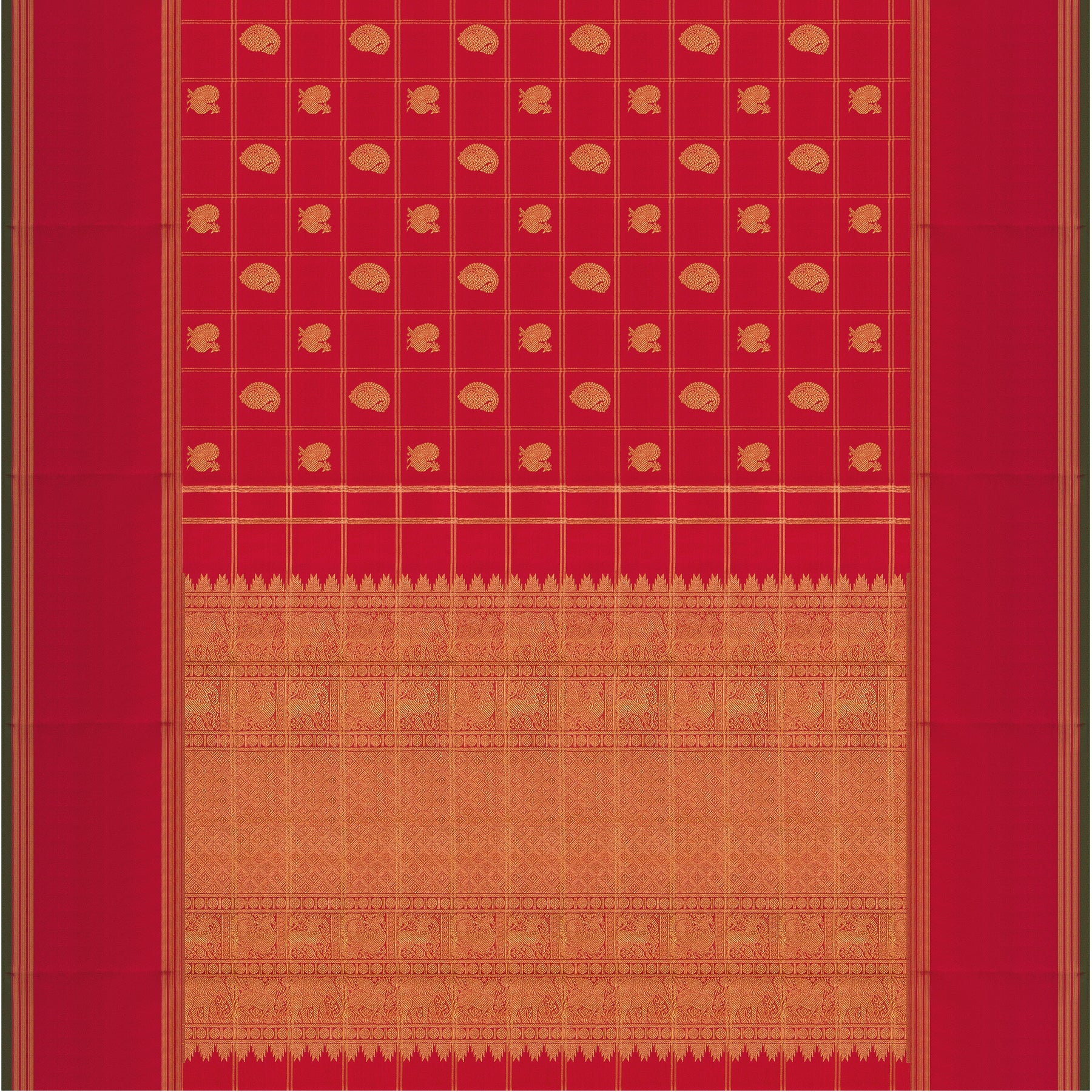 Kanakavalli Kanjivaram Silk Sari 24-599-HS001-08281 - Full View