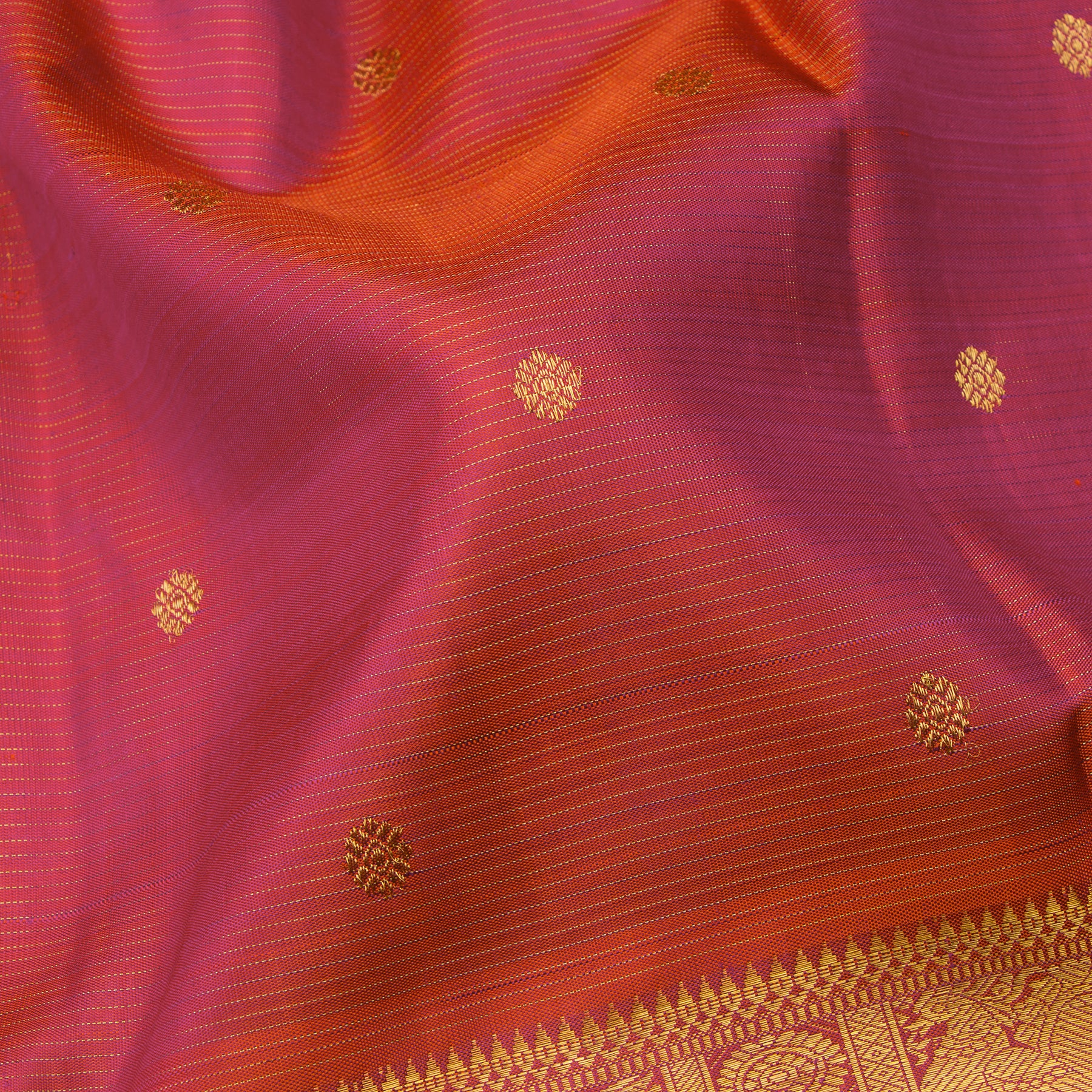 Kanakavalli Kanjivaram Silk Sari 24-599-HS001-10723 - Fabric View