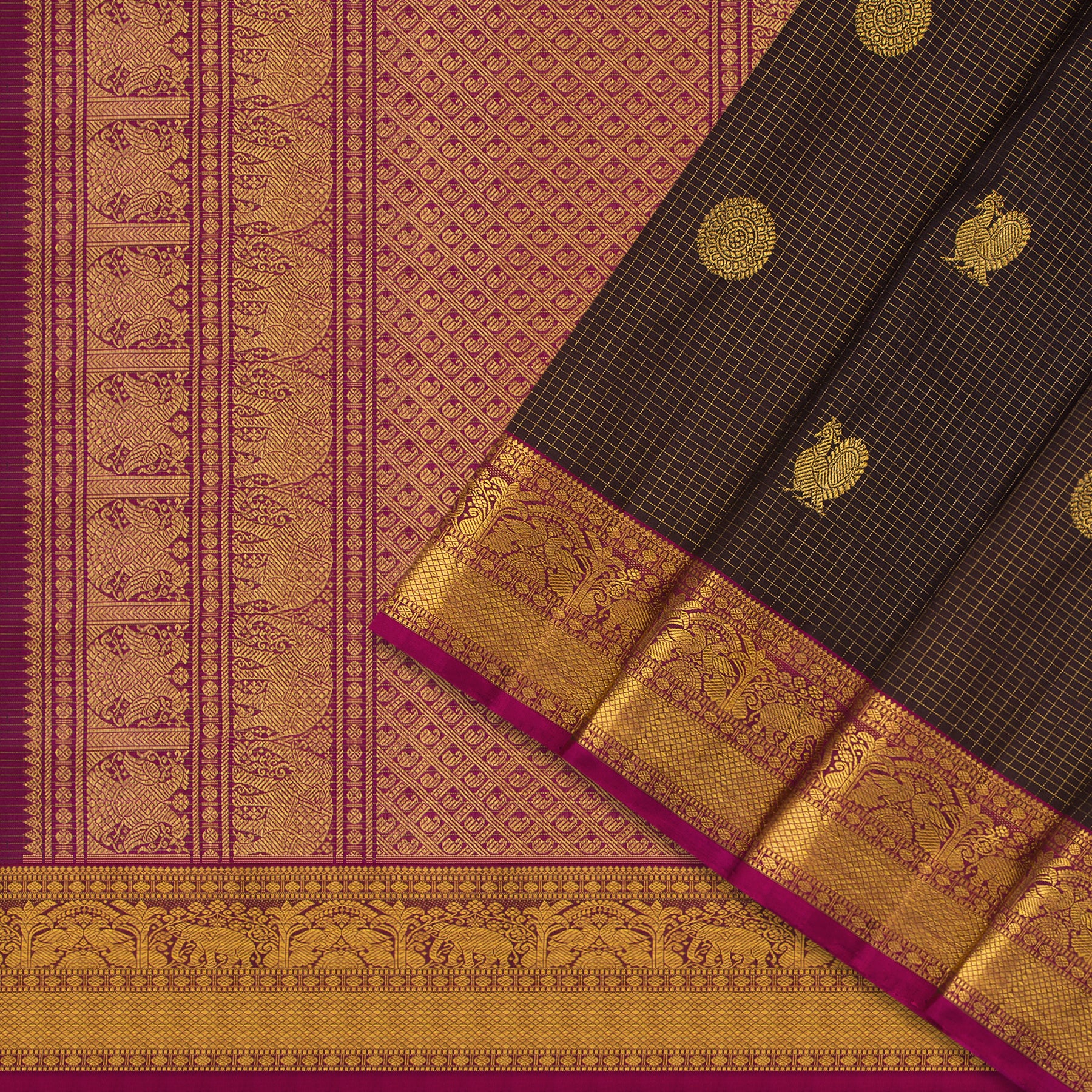 Kanakavalli Kanjivaram Silk Sari 24-599-HS001-10758 - Cover View