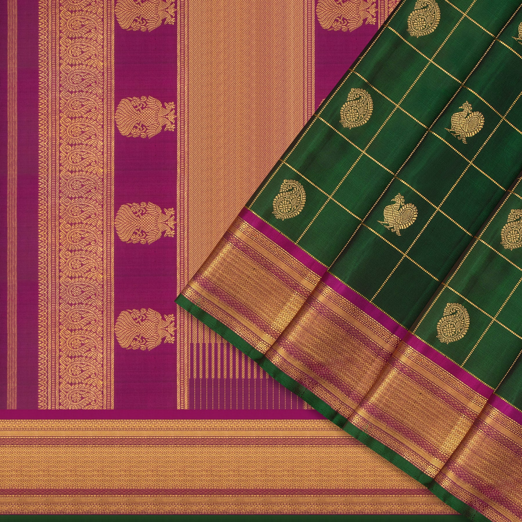 Kanakavalli Kanjivaram Silk Sari 24-599-HS001-10763 - Cover View