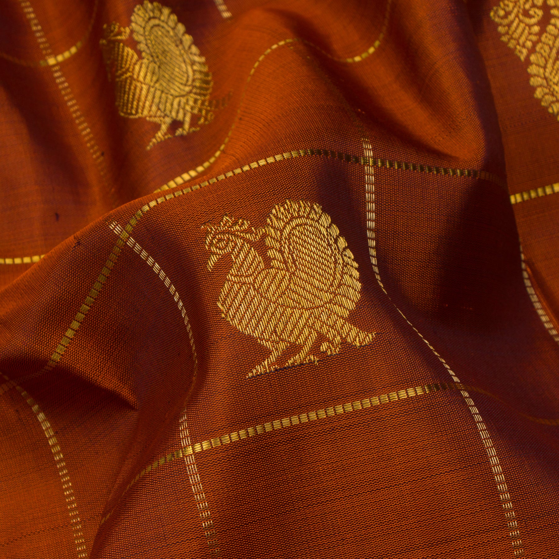 Kanakavalli Kanjivaram Silk Sari 24-599-HS001-10846 - Fabric View