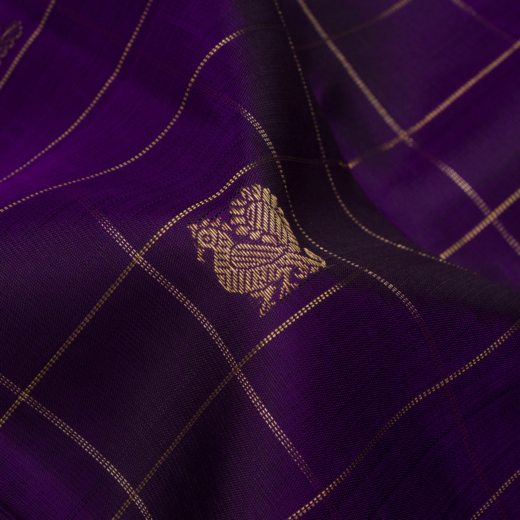 Kanakavalli Kanjivaram Silk Sari 24-599-HS001-13455 - Fabric View