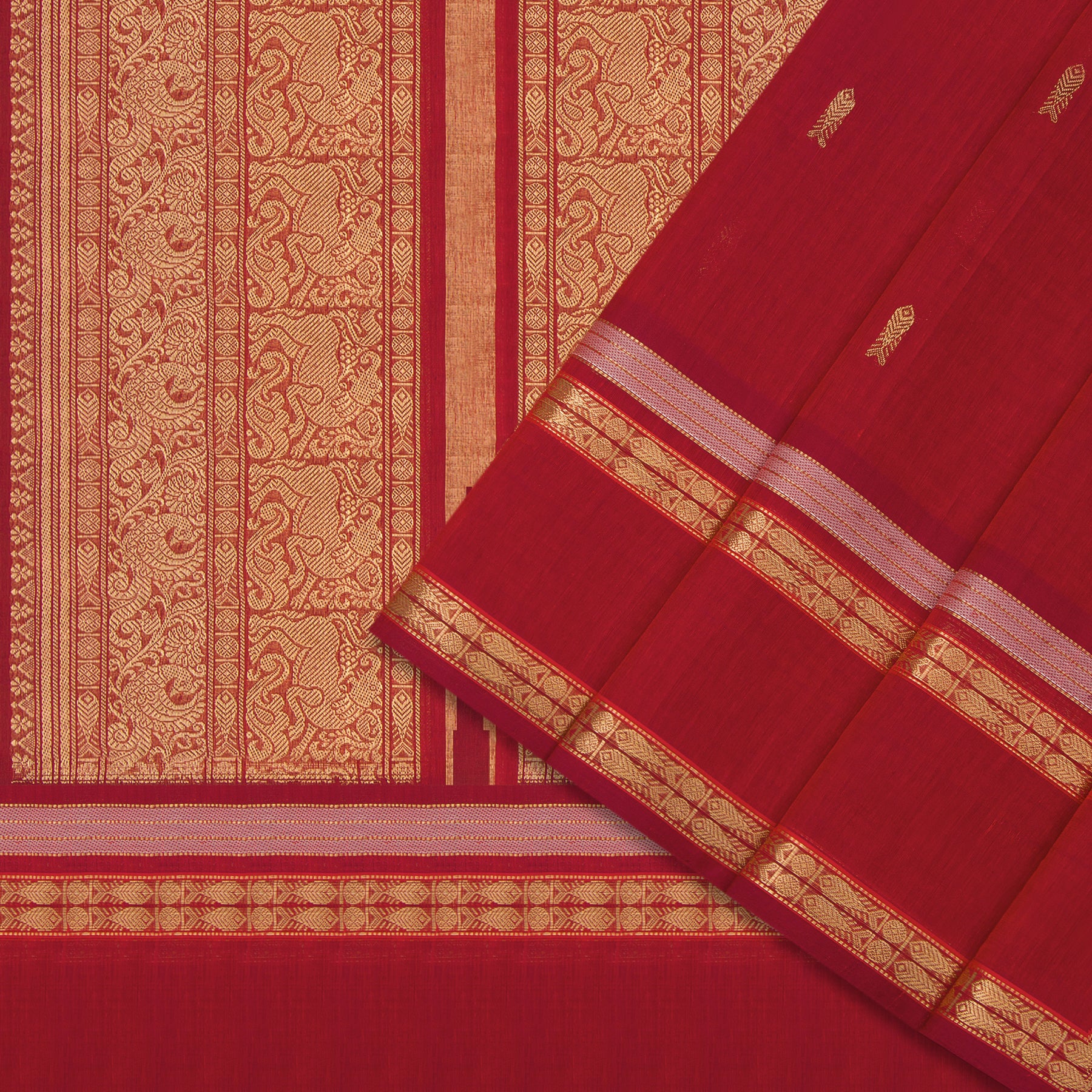 Kanakavalli Kanchi Cotton Sari 24-613-HS003-05998 - Cover View